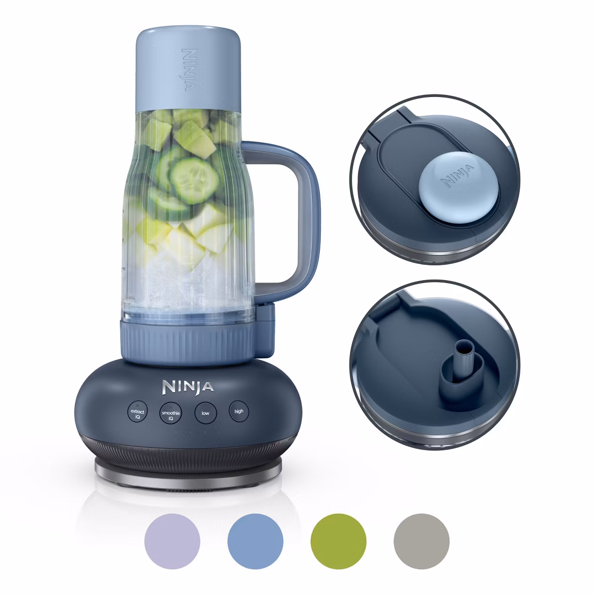 Ninja BlendBoss Tumbler Blender with 26oz Travel Tumbler, Detachable Straw & Chug Spout Lid CyberSpace