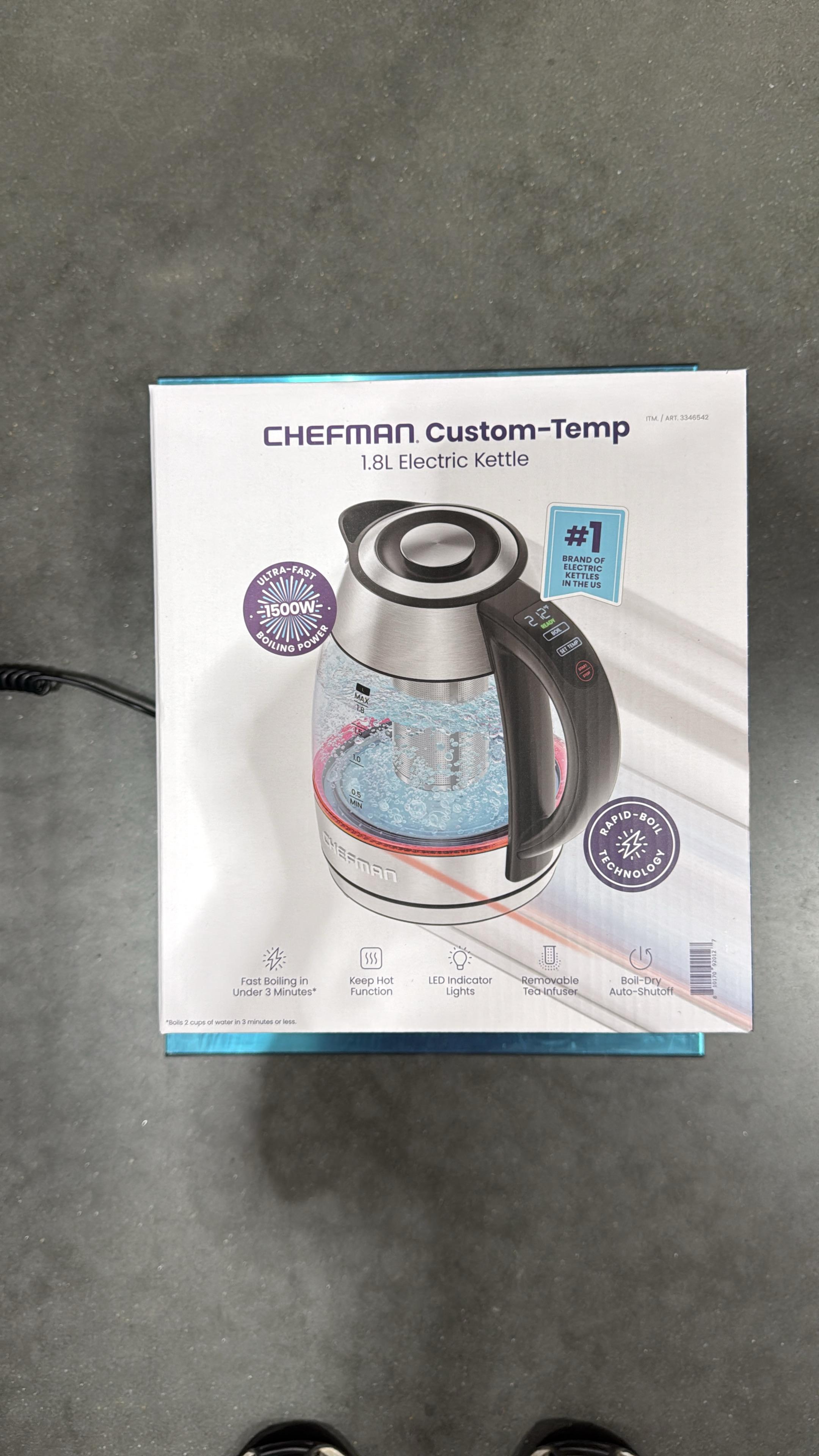 Chefman Custom-Temp 1.8L Electric Kettle