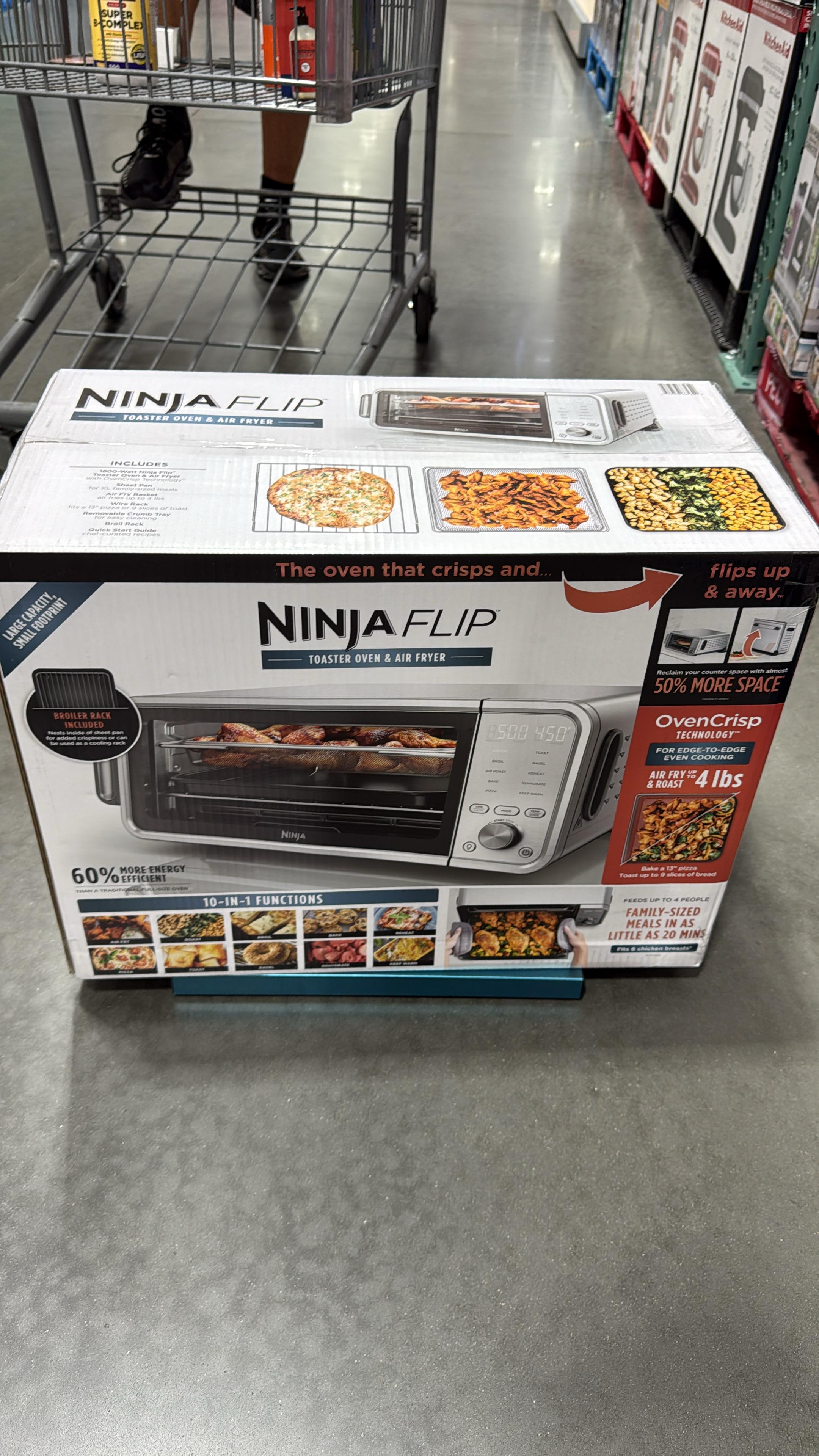 Ninja Flip 10-in-1 Toaster Oven & Air Fryer with Added Broil Rack