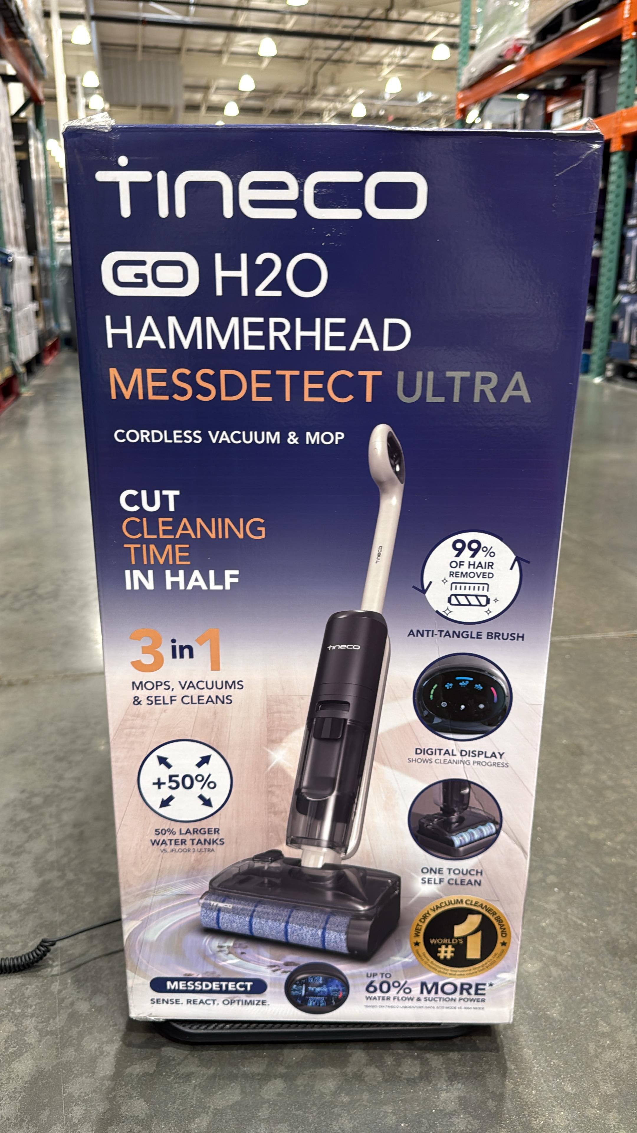 Tineco GO H2O HammerHead MessDetect Ultra Cordless Mop and Vacuum
