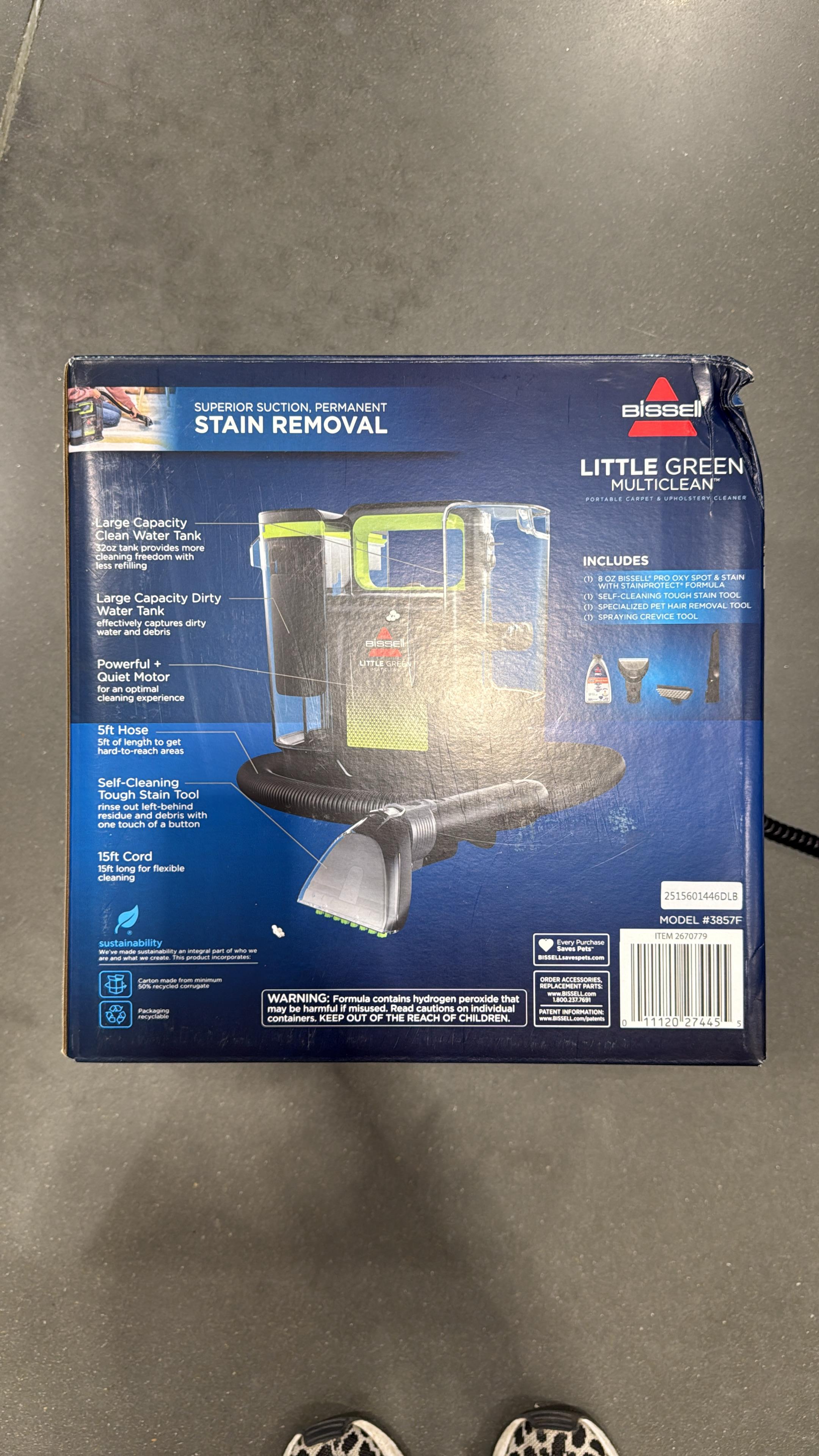 BISSELL Little Green MultiClean Wet and Dry Portable Carpet and Upholstery Cleaner