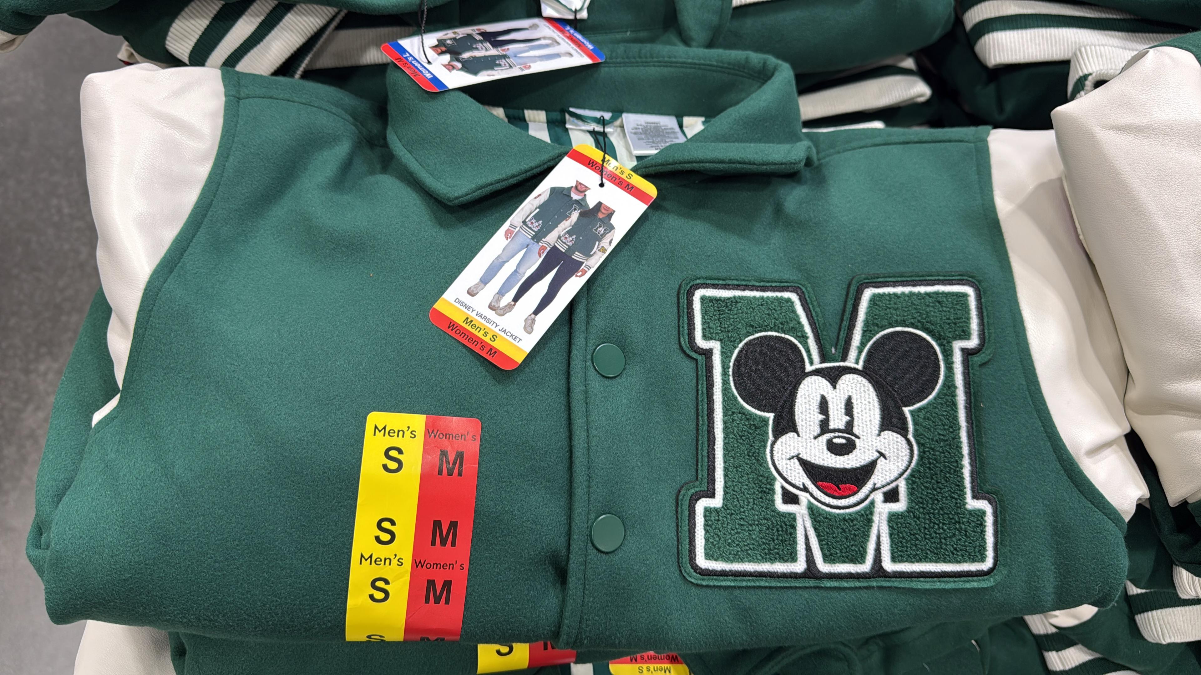 Disney Adult Unisex Varsity Jacket - green size men M/ women L