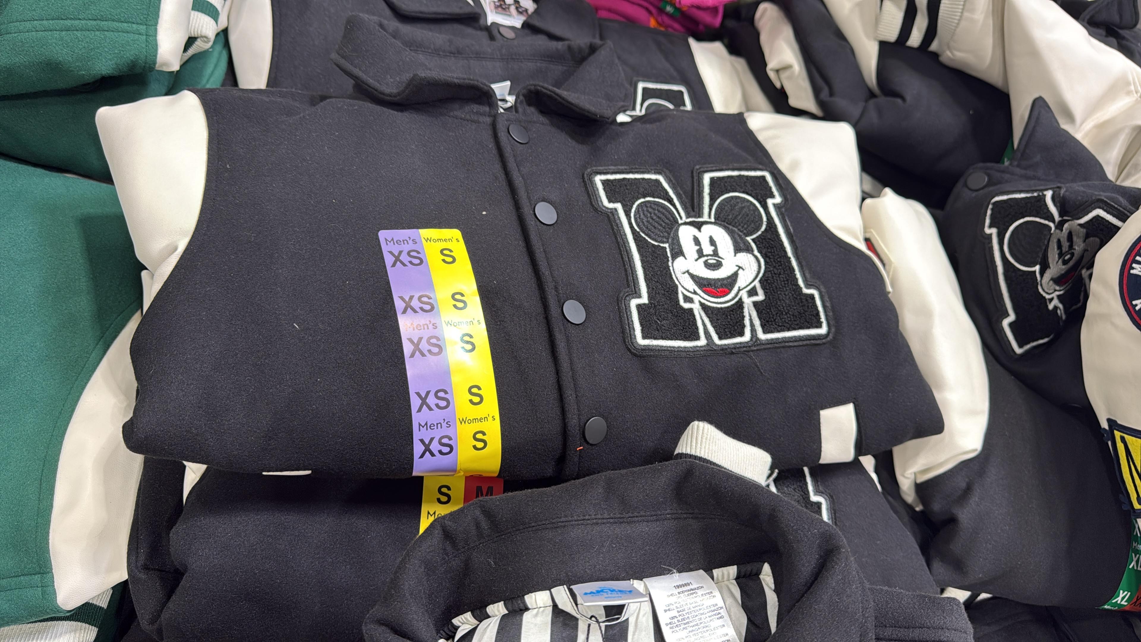 Disney Adult Unisex Varsity Jacket - BLACK size men XS/ women S