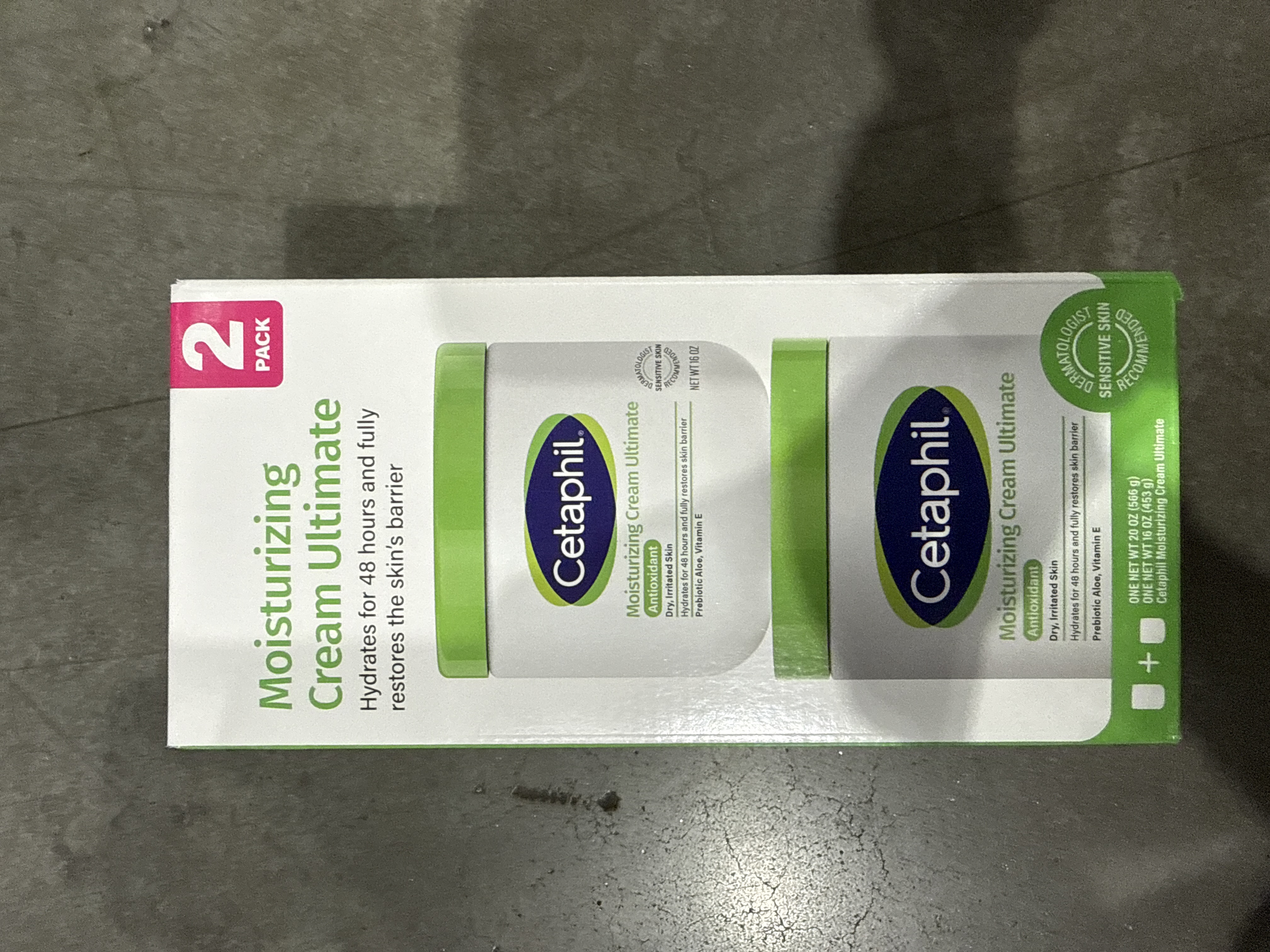 Cetaphil moisturizing cream ultimate set of 2 - 566g and 453g