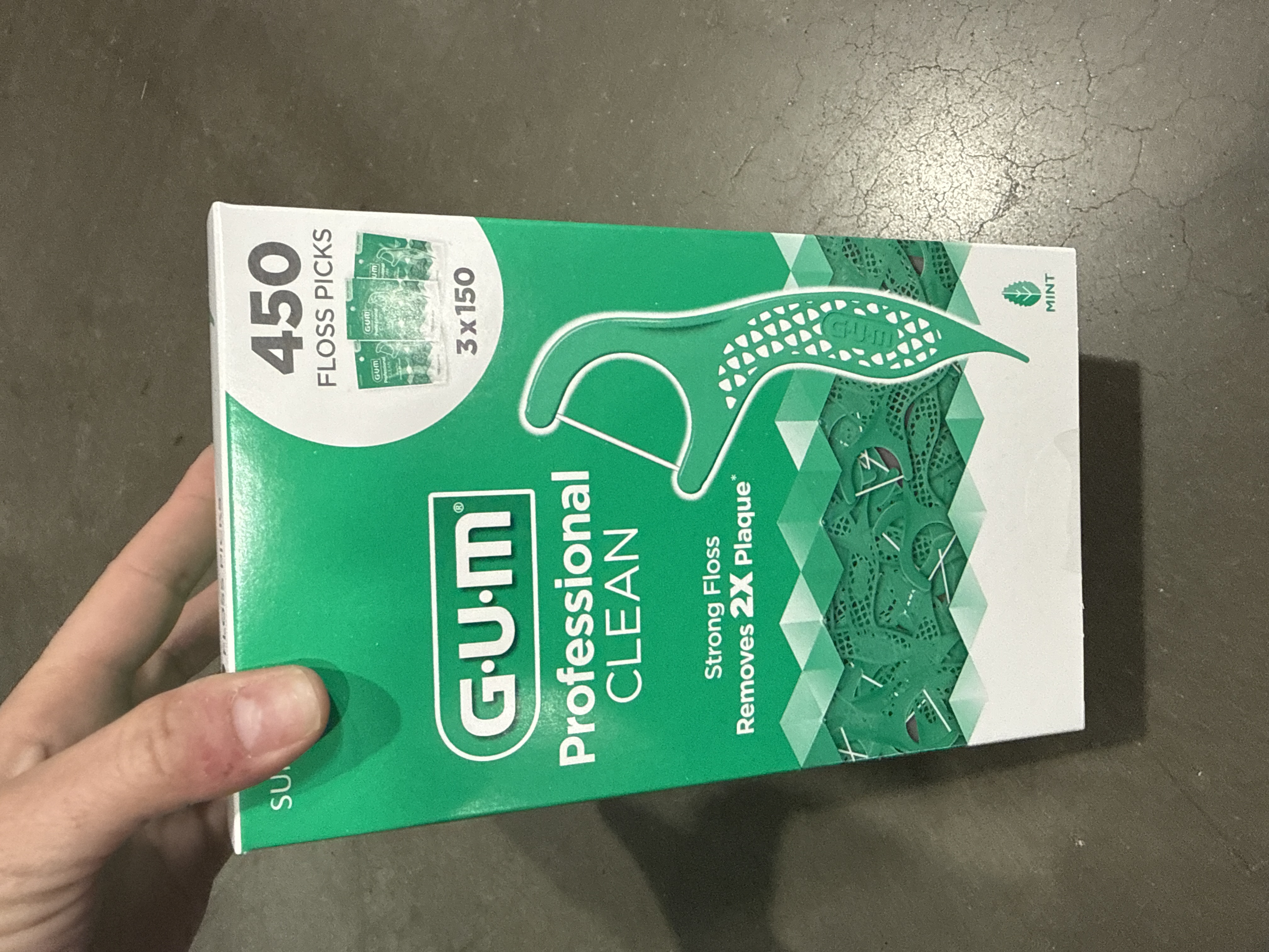 GUM professional clean floss picks 450 count