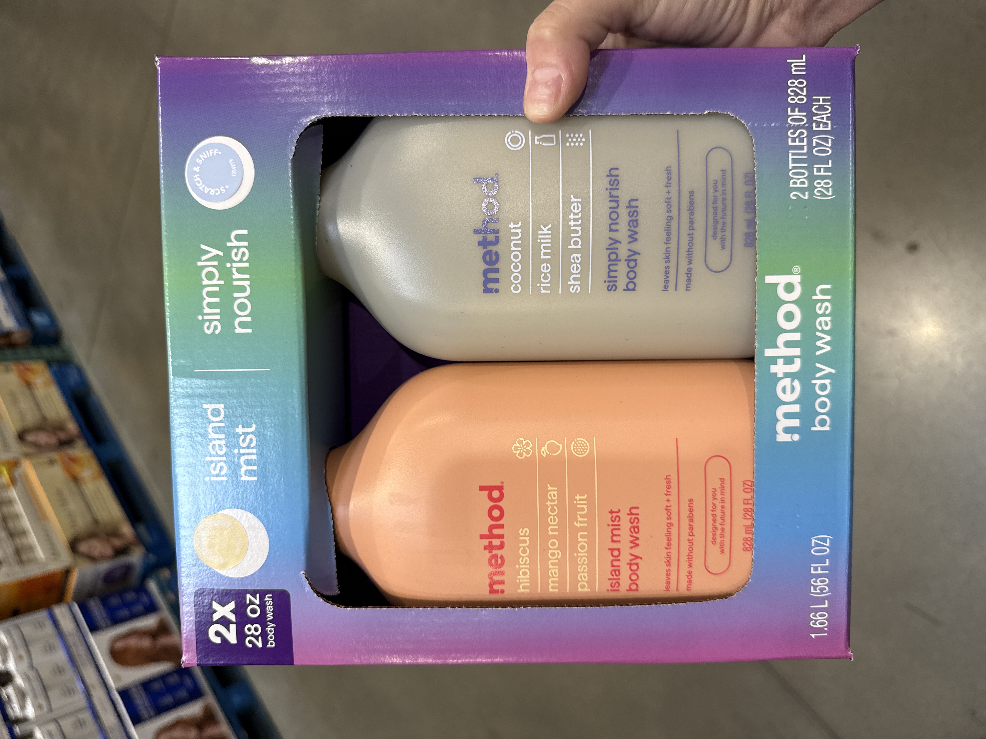 Method body wash 2 bottles of 828ml