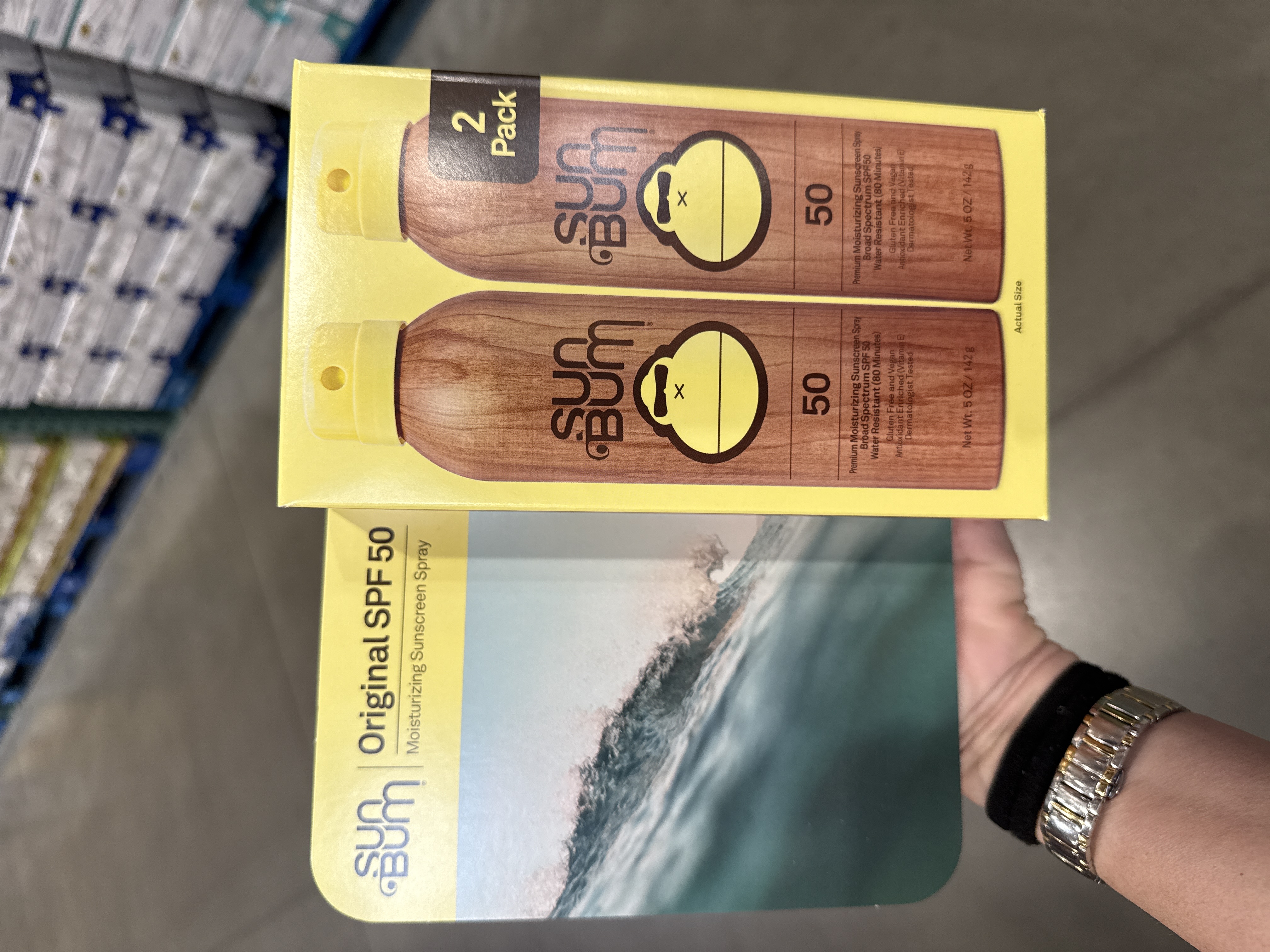 Sunbum original sunscreen spray spf 50 2 pack 142g each