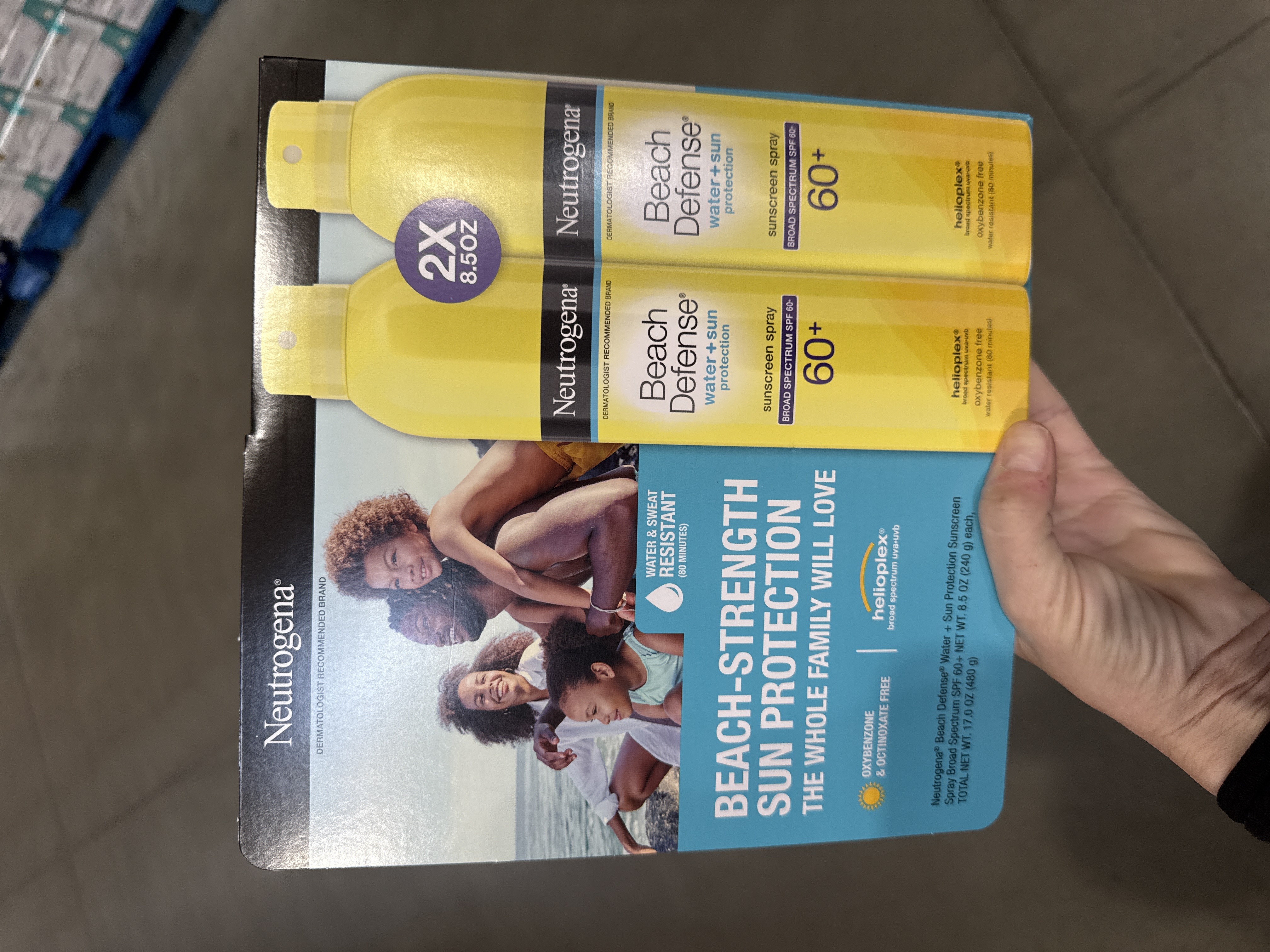 Neutrogena beach strength sun protection spray fps 60 set of 2 240g each