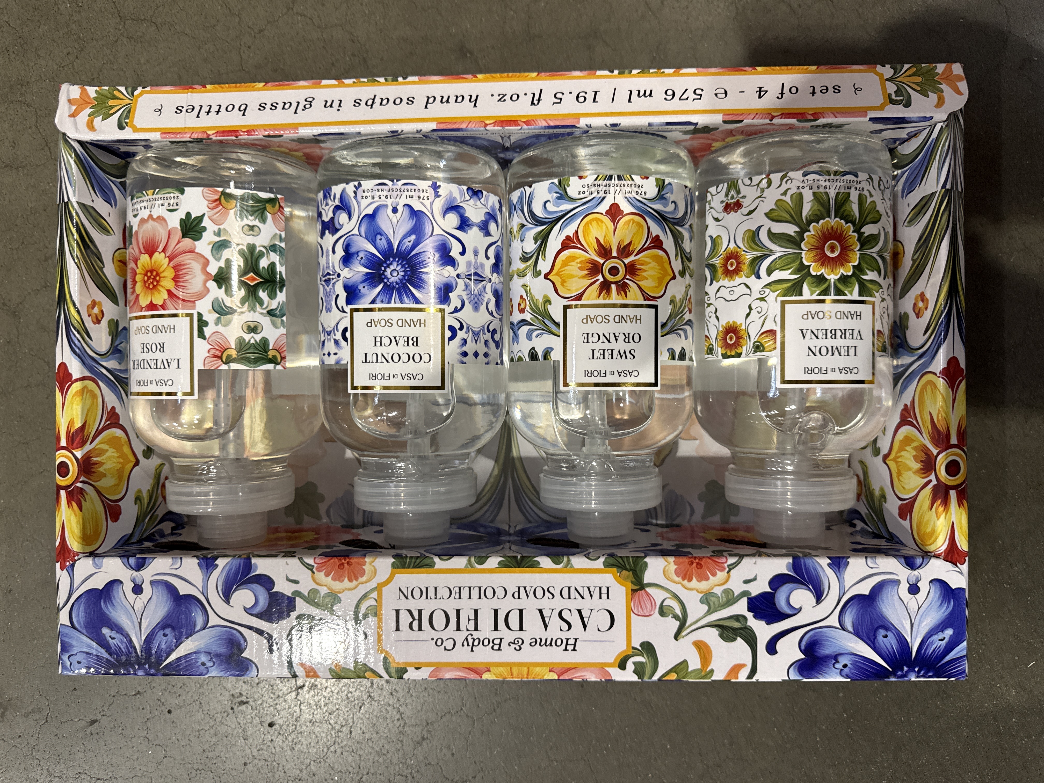 Home and body company casa di fiori hand soap collection 4 set
