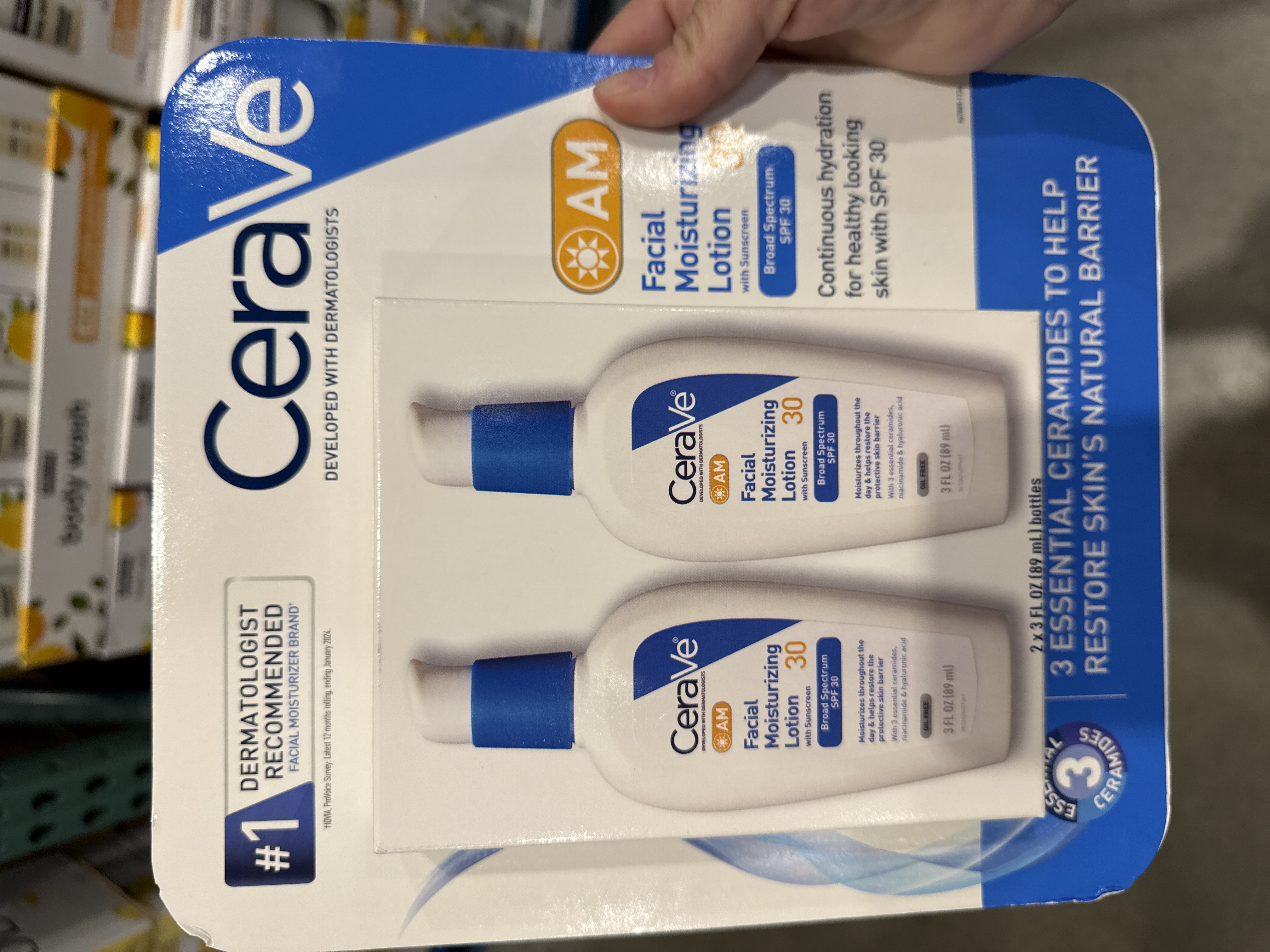 Cerave AM facial moisturizing lotion spf 30 set of 2 - 89ml each