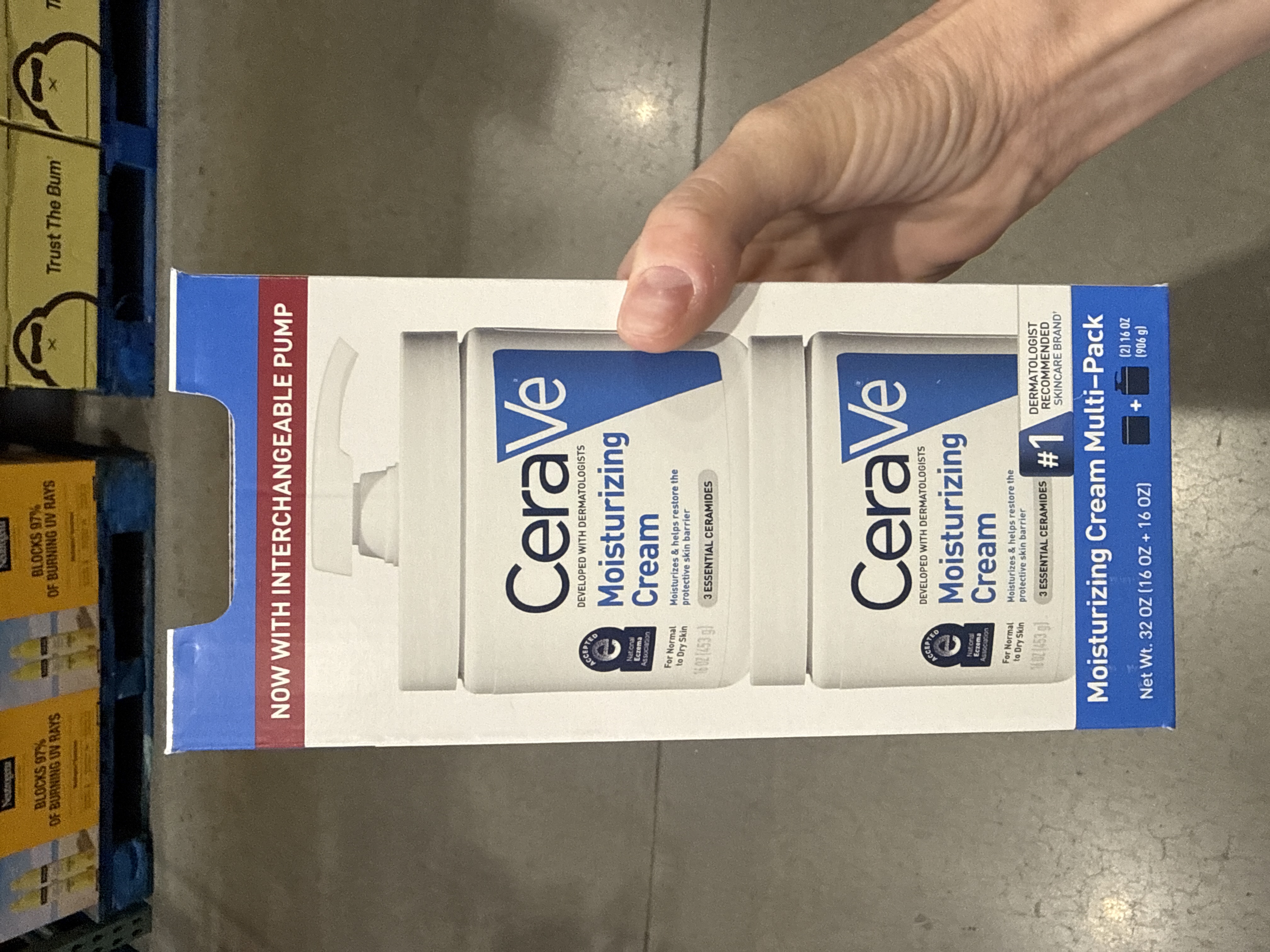 Cerave moisturizing cream 2 pack, 16oz each