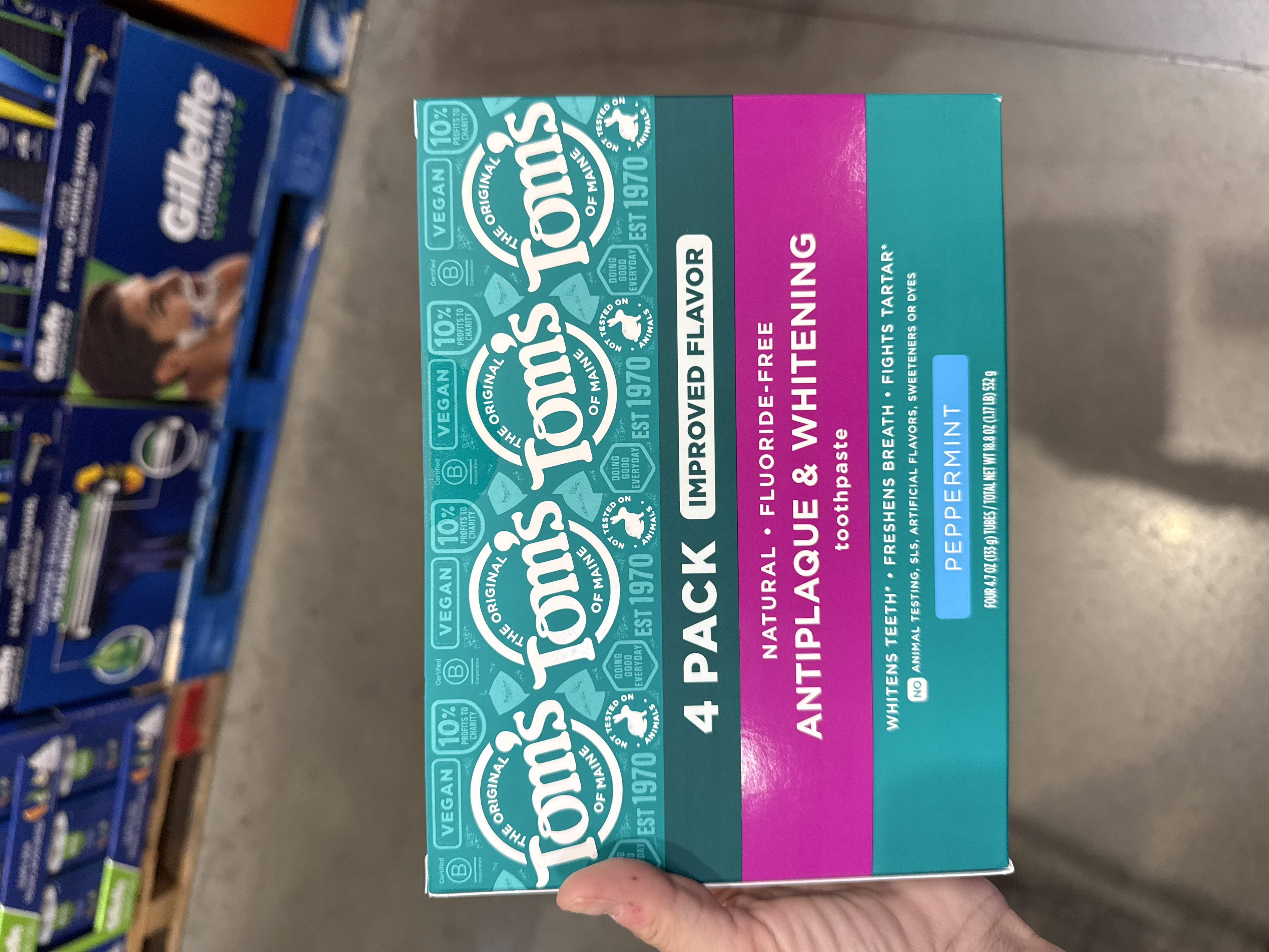 Toms of maine antiplaque toothpaste set of 4