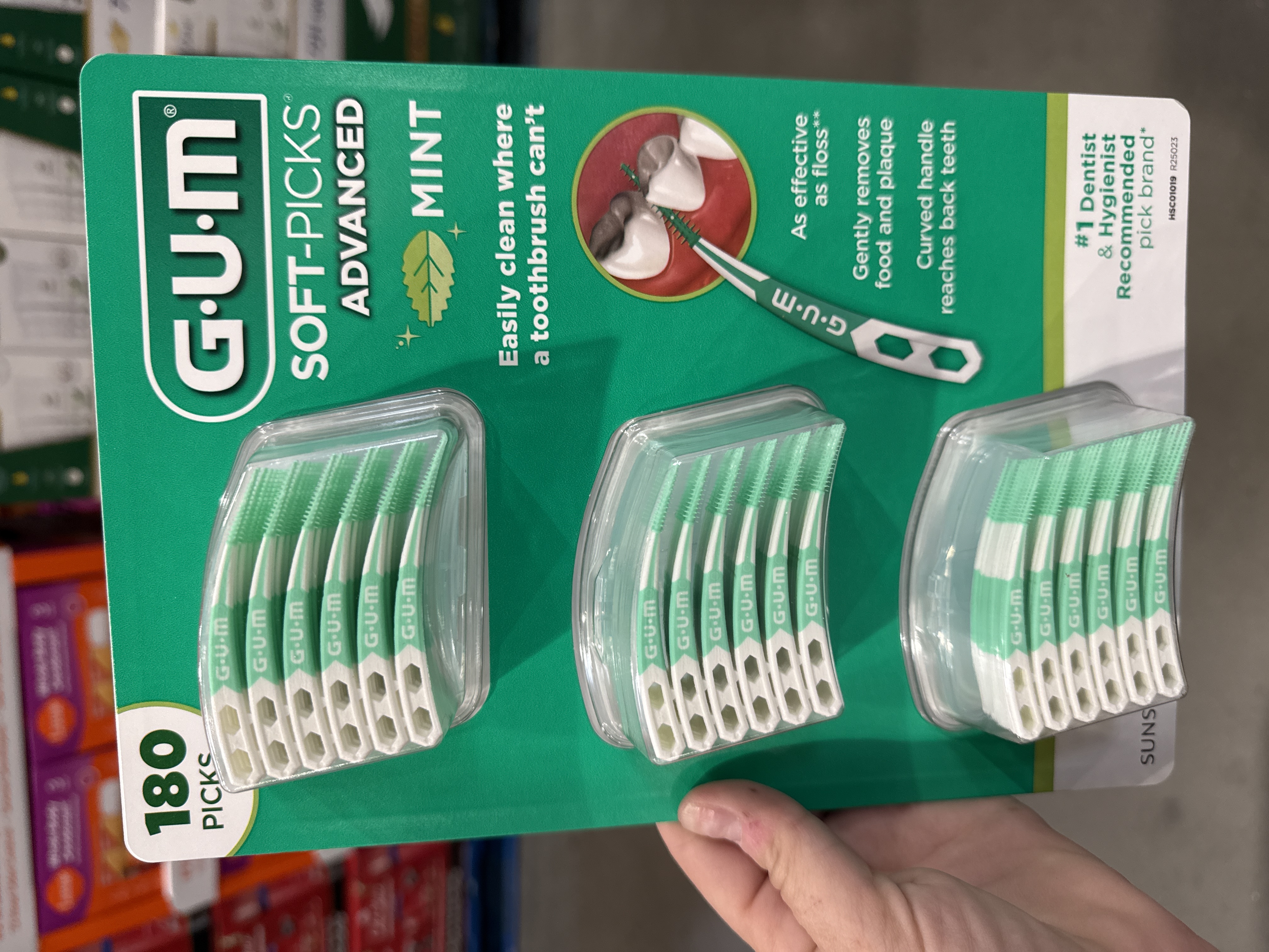 GUM soft picks advanced 180 picks