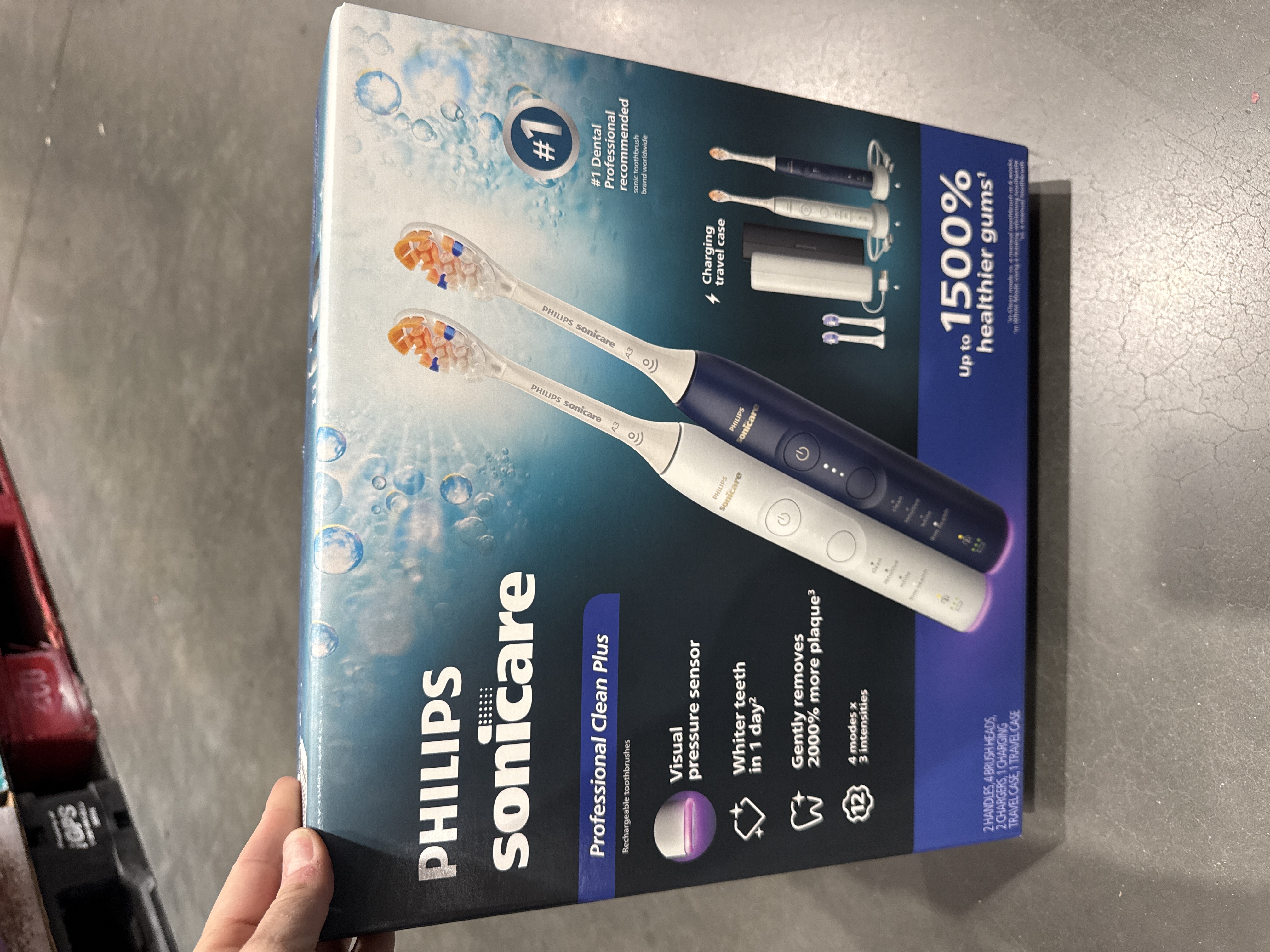 Philips sonicare professional clean plus electric toothbrush set of 2