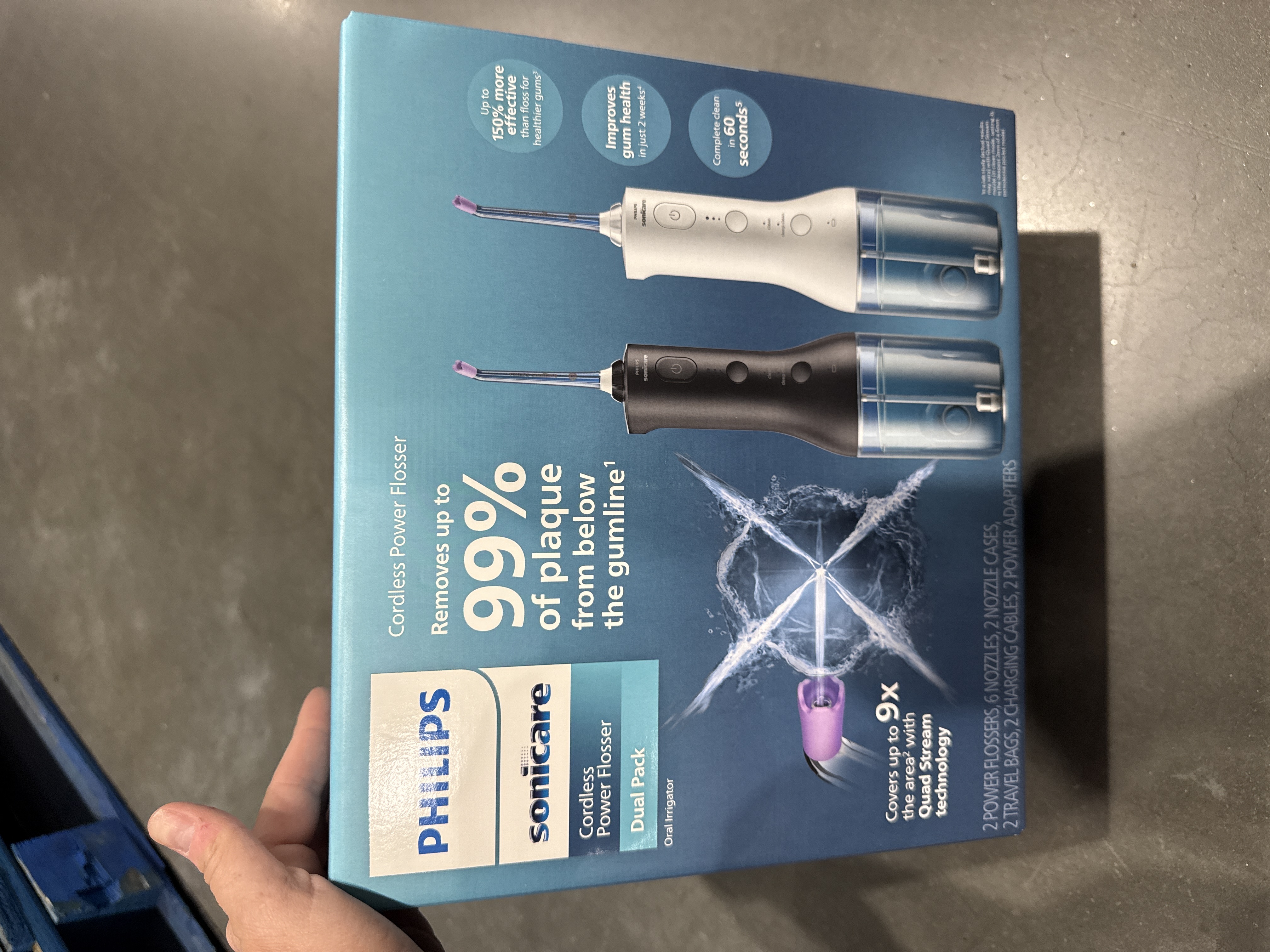 Phillips sonicare cordless power water floss dual pack