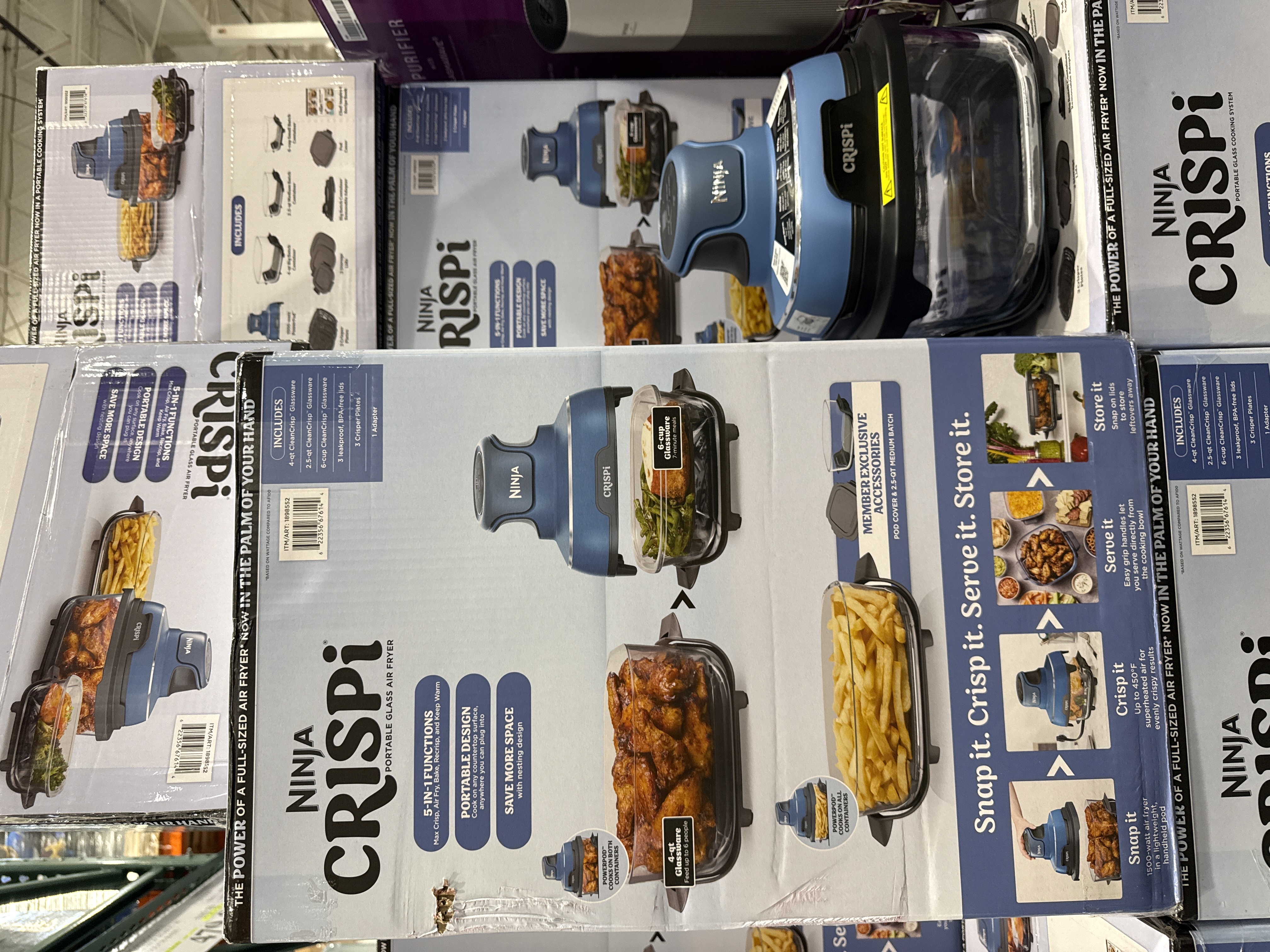 Ninja crispi 5 in 1 portable glass cooking system