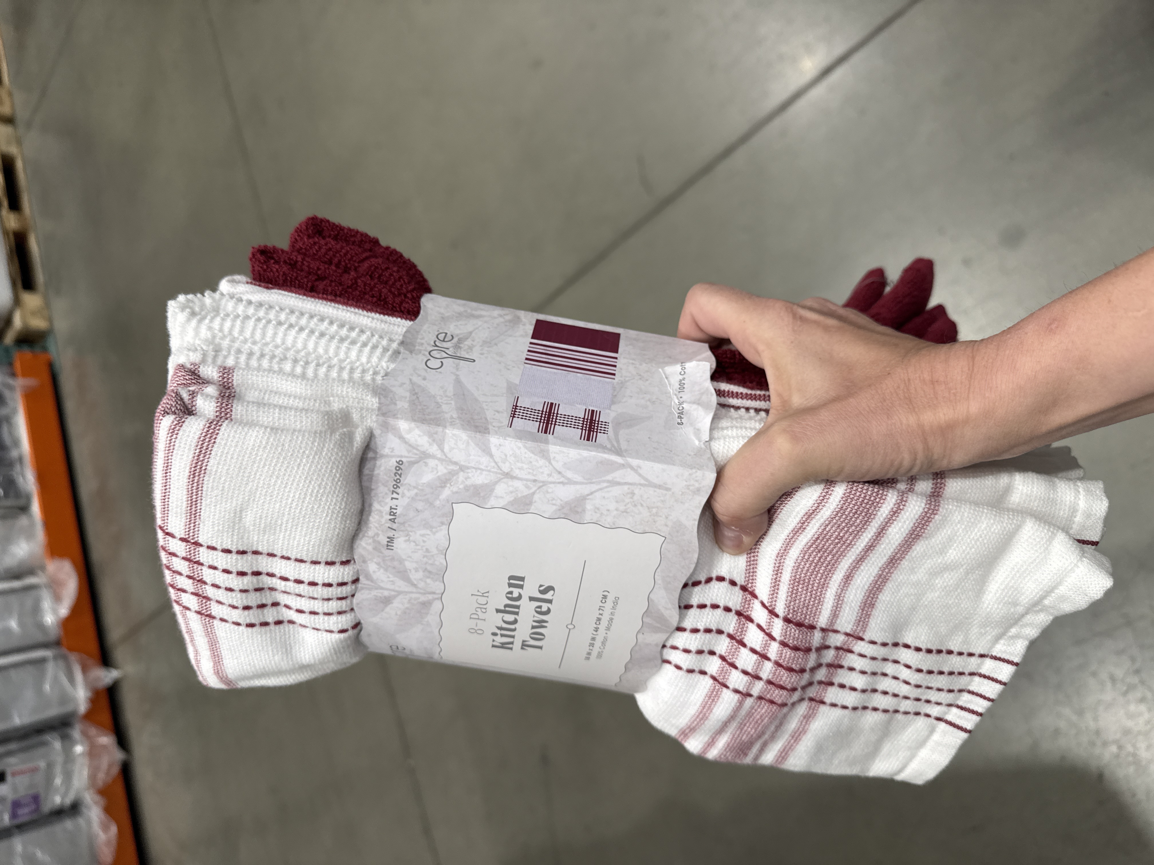 Core home 8 piece kitchen towels set RED