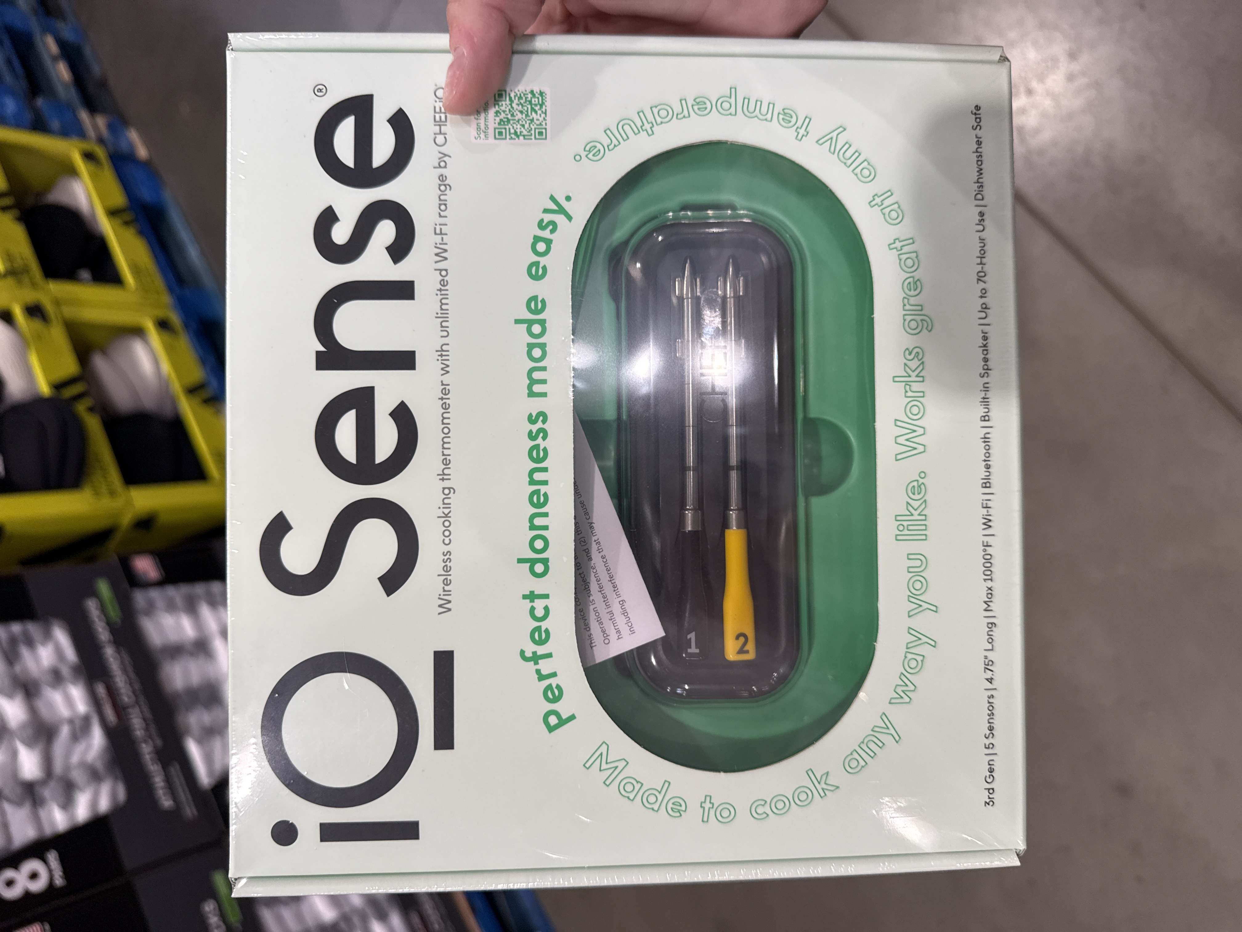 IQ sense wireless cooking thermometer with unlimited wifi range