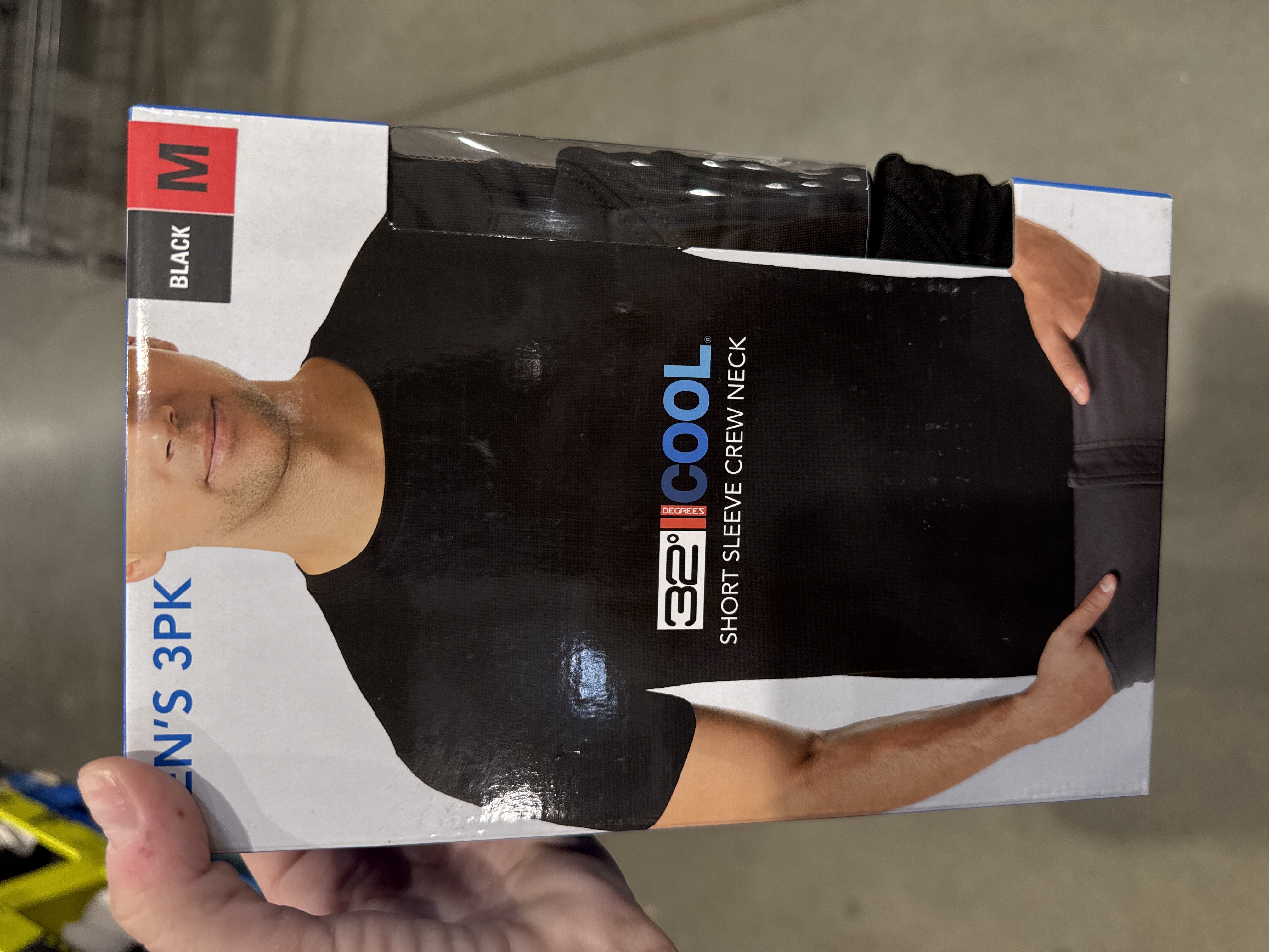 32 degree cool men tee pack, set of 3 size L, BLACK