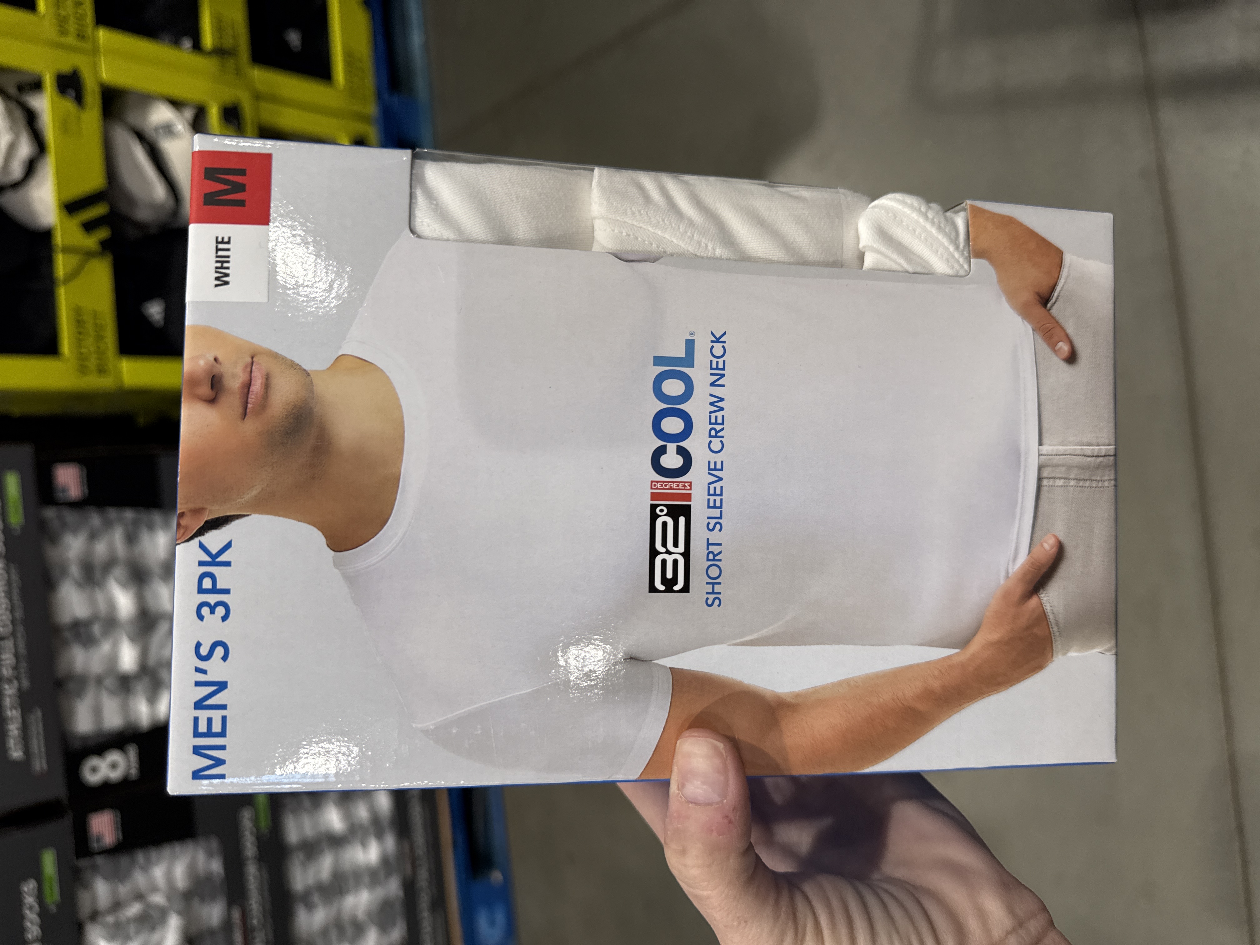 32 degree cool men tee pack, set of 3 size L, WHITE