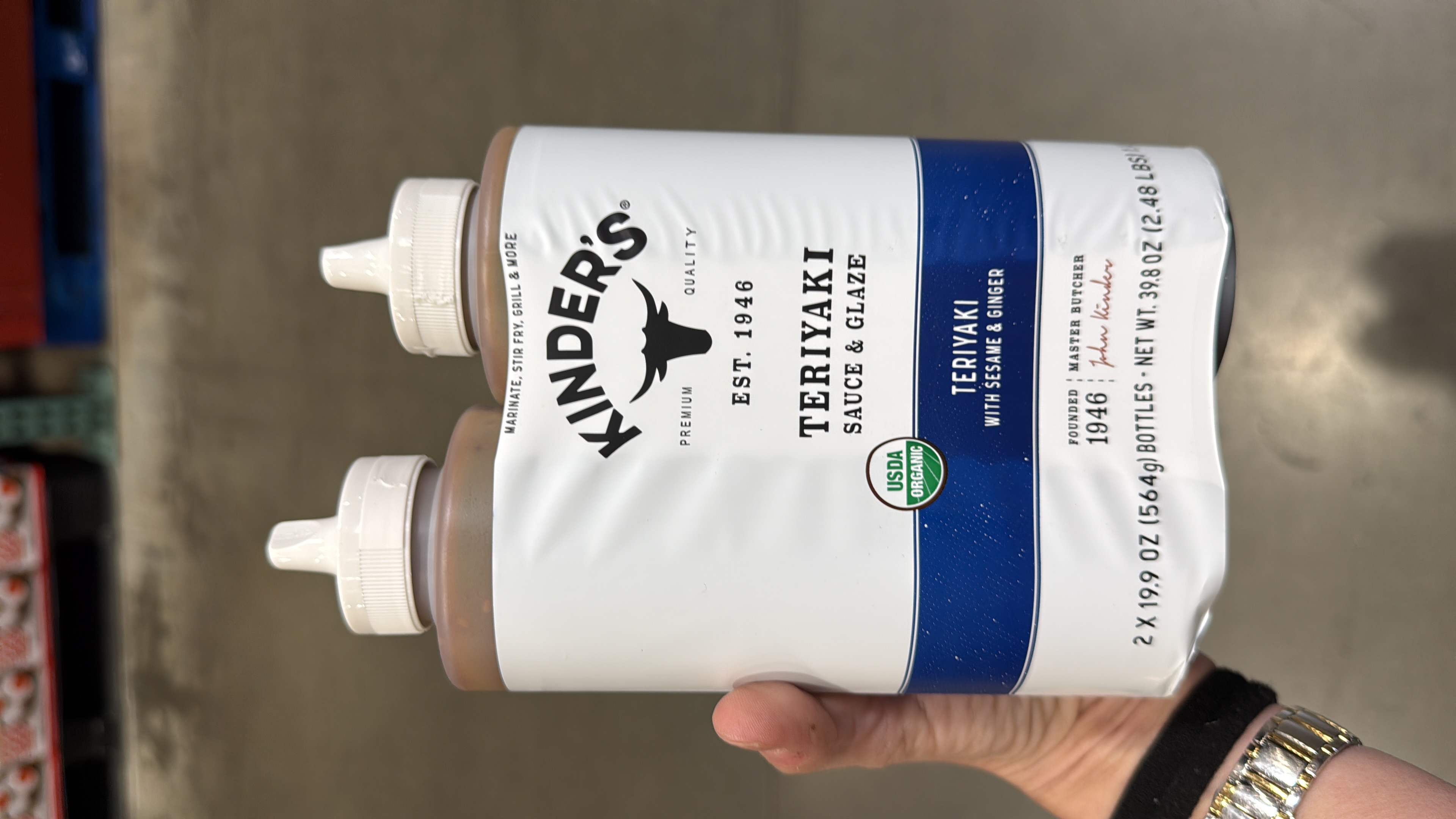 Kinders teriyaki sauce and glaze pack of two 564g each