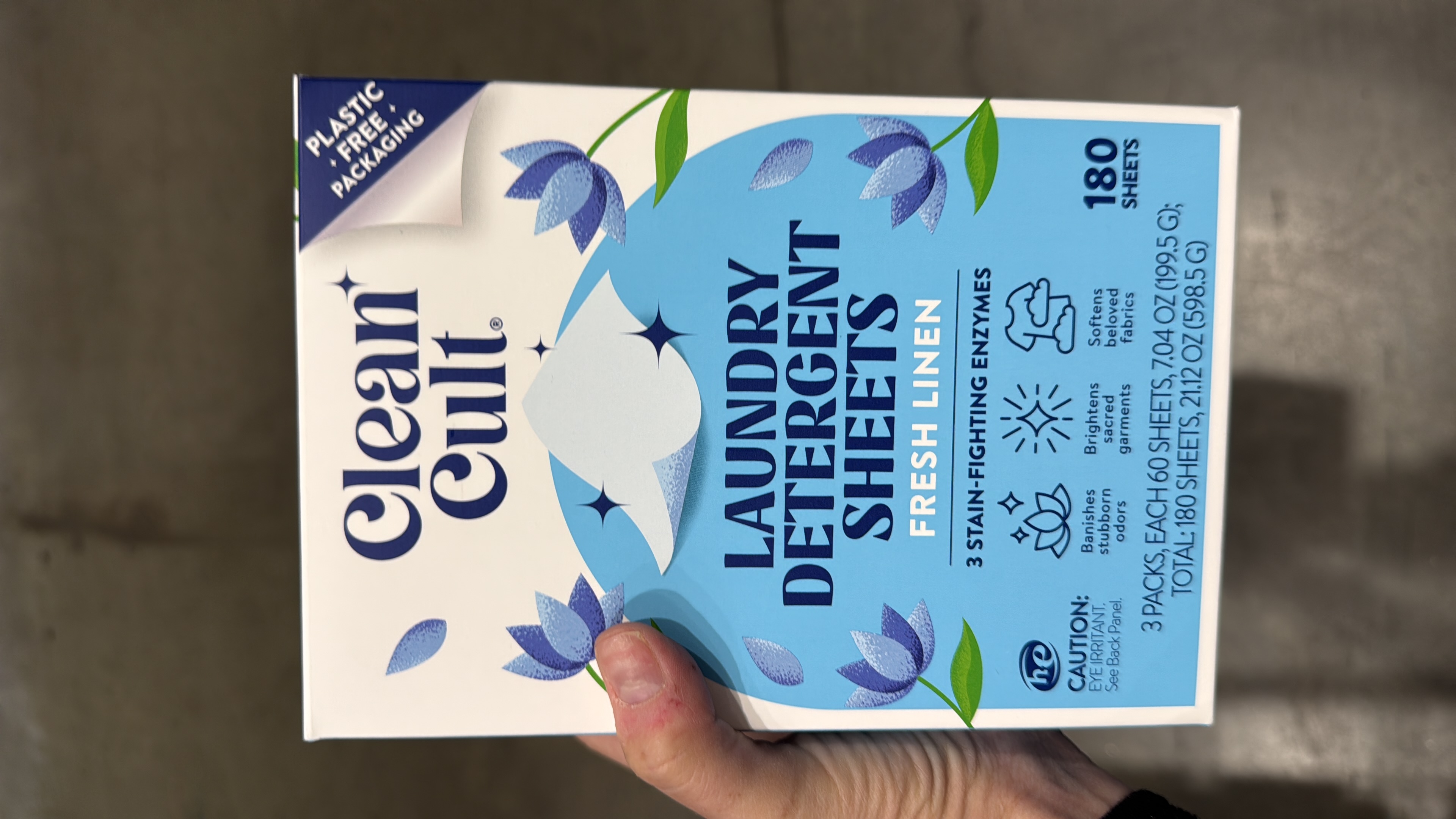 Cleancult Laundry Detergent Sheets, Fresh Linen, 180 Loads, 180 Sheets