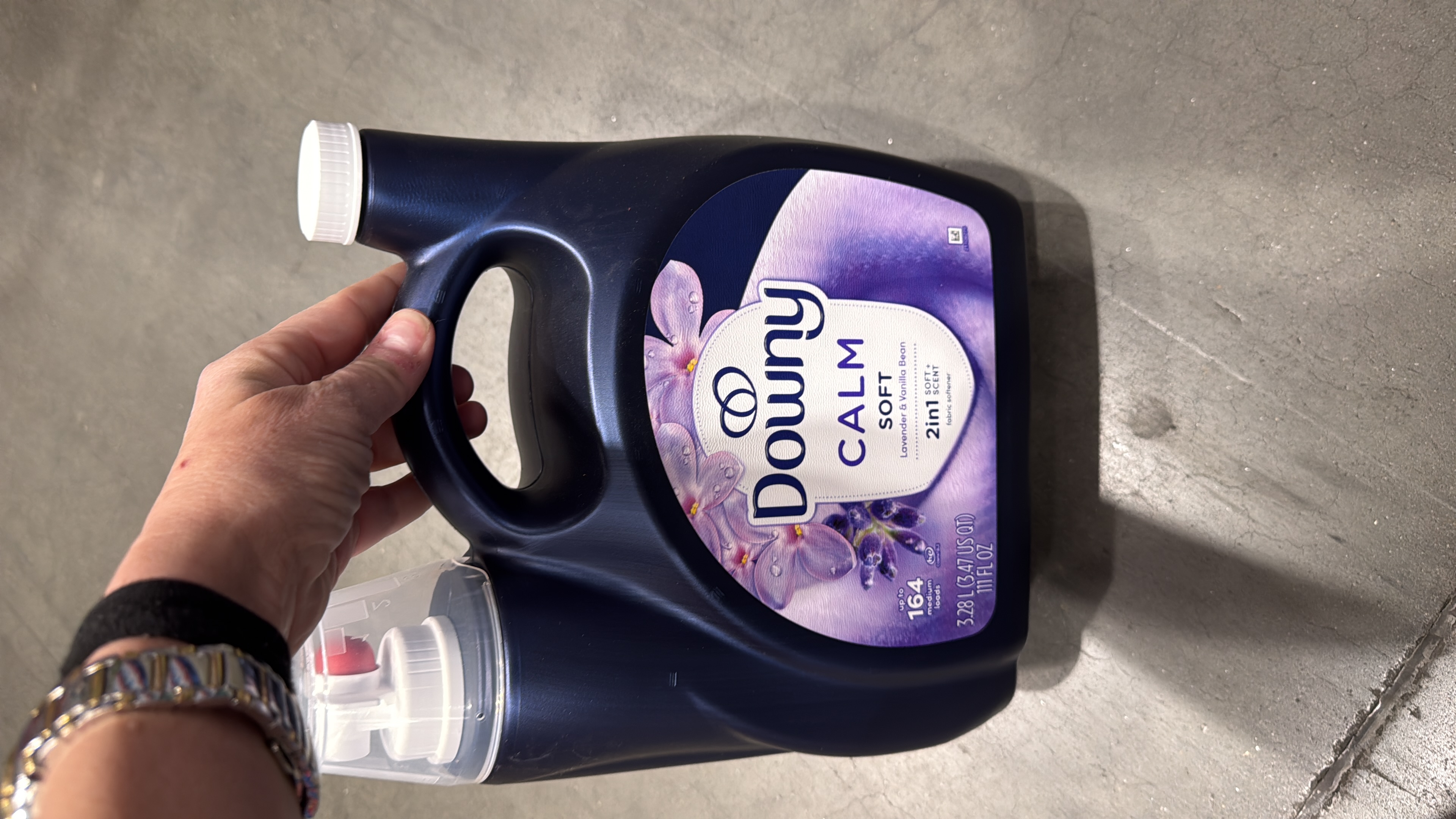 Downy Liquid Calm Soft 2-in-1 Fabric Softener, 164 loads, 111 fl oz