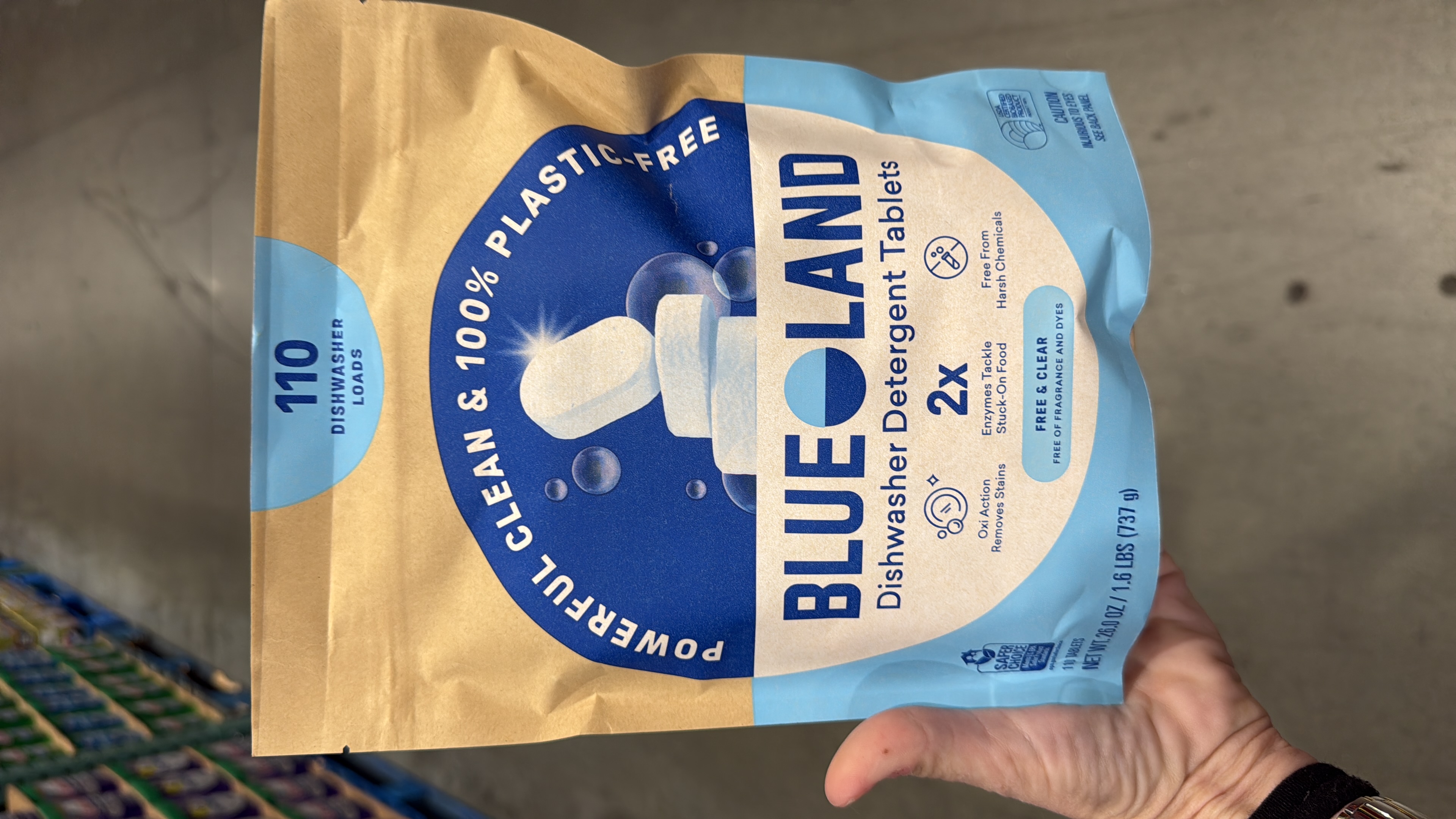 Blueland Dishwasher Detergent Tablets, Fragrance-Free, 110-count