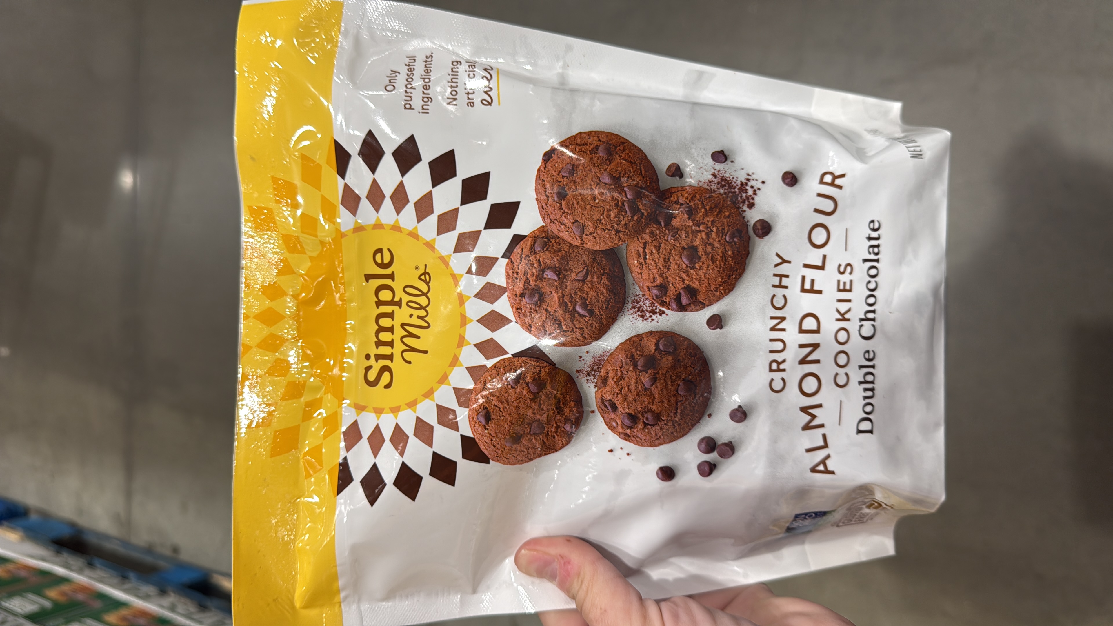 Simple Mills crunchy almond flour cookies, double chocolate