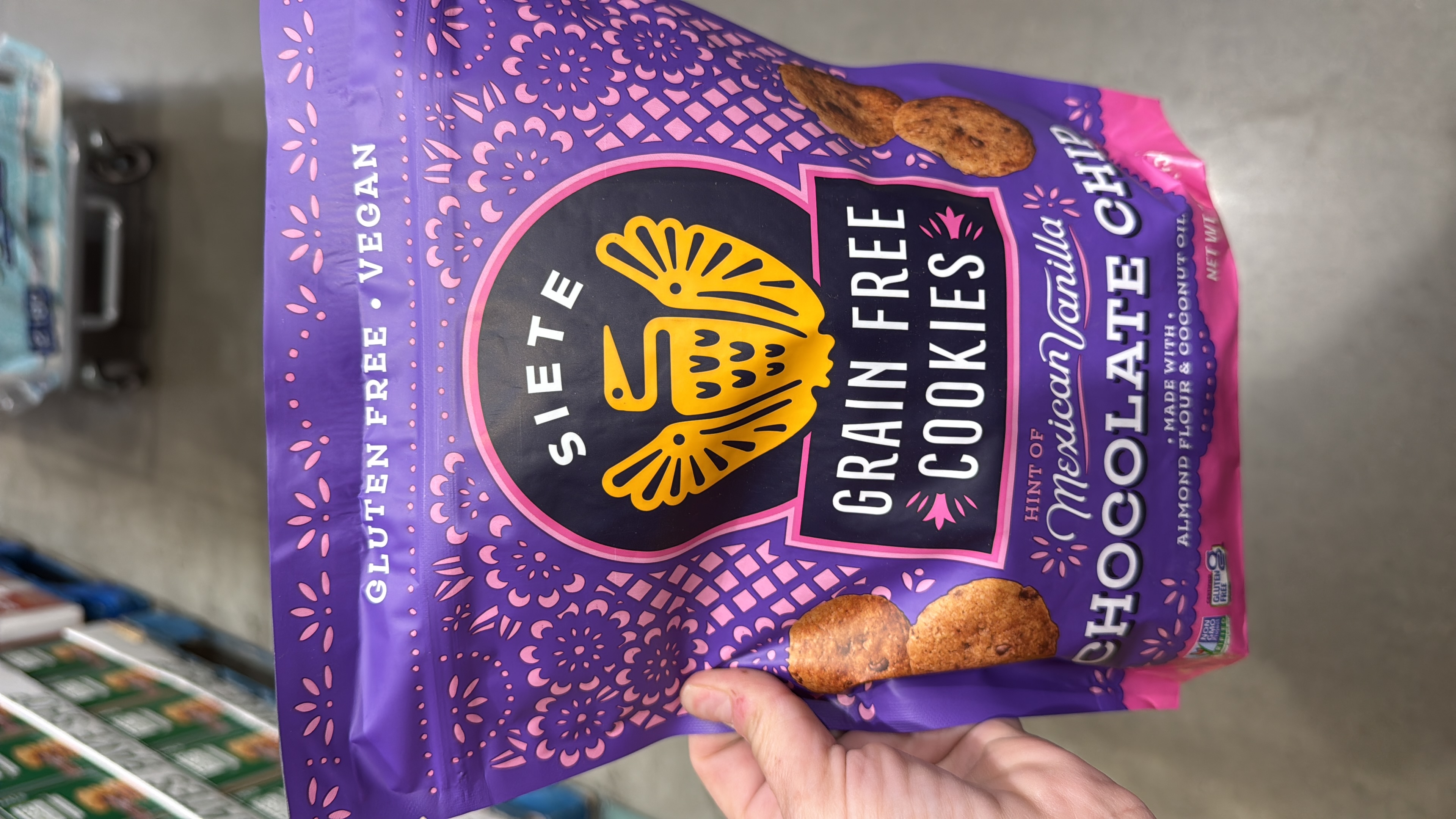 Siete Grain free cookies, chocolate chip