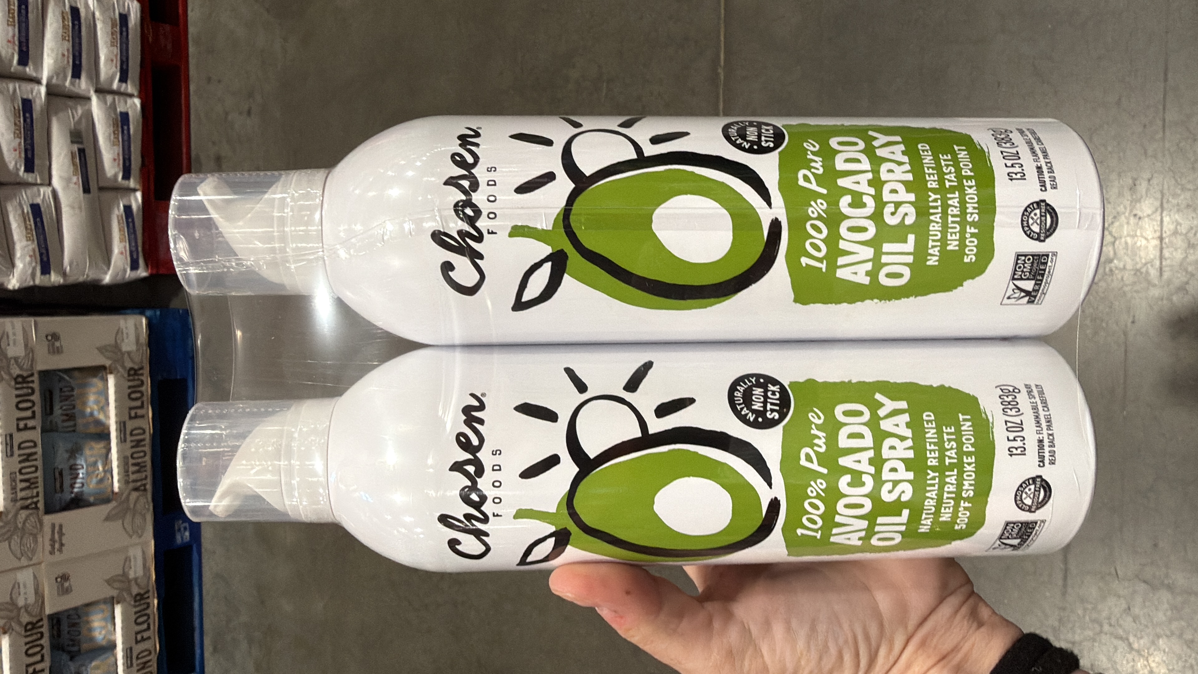 Chosen Foods avocado oil cooking spray, 2 pack, 13.5oz