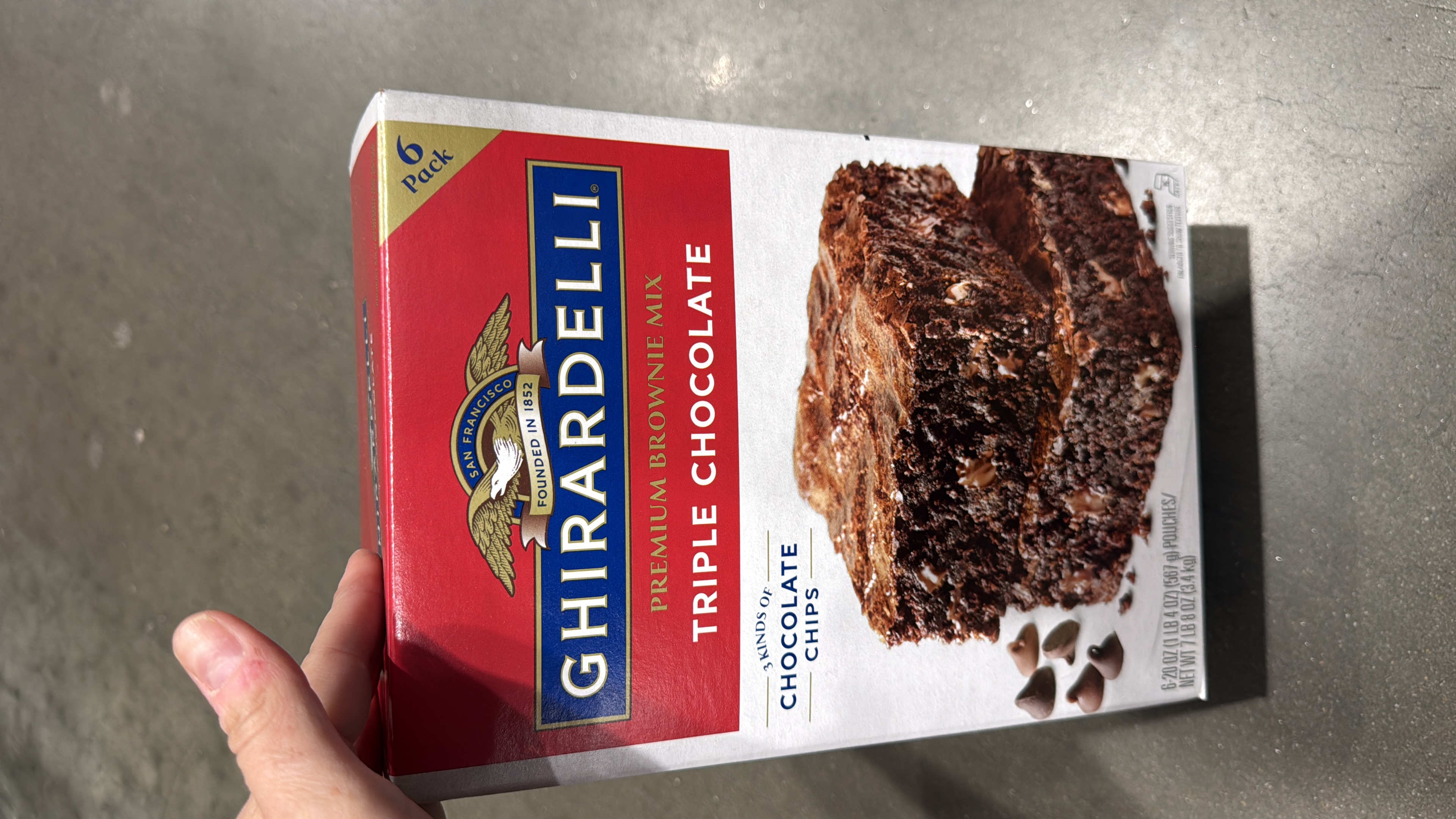 Ghirardelli, Triple Chocolate Premium Brownie Mix, 6-Count