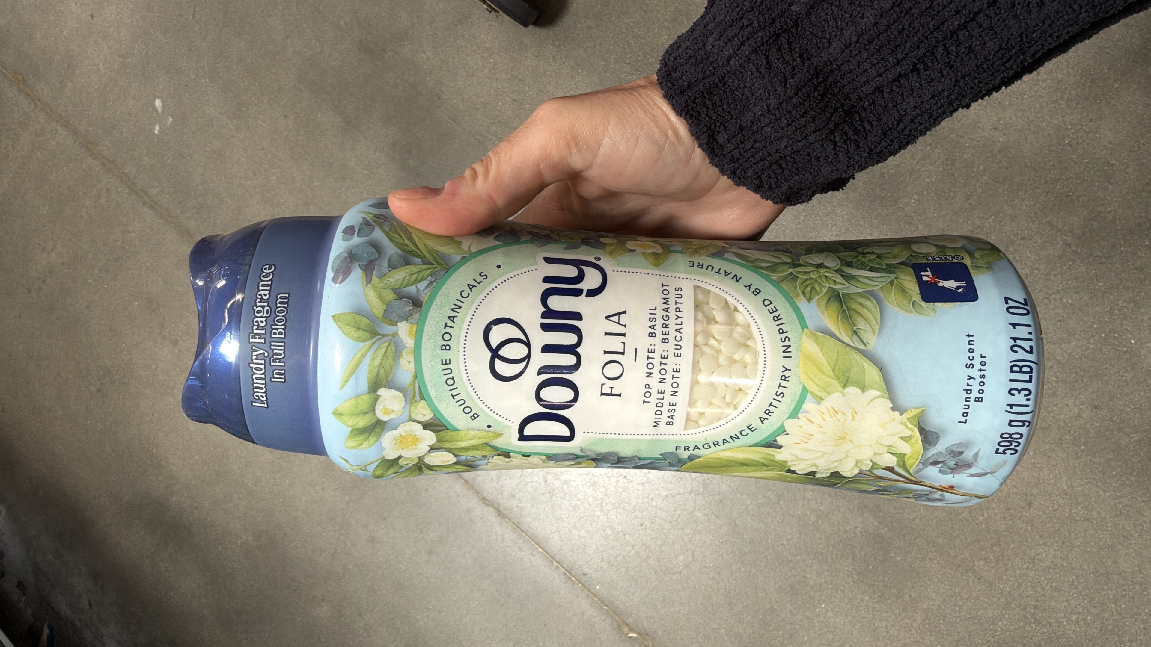 Downy Boutique Botanicals In-Wash Scent Booster Laundry Beads, Folia Scent, 21.1 oz