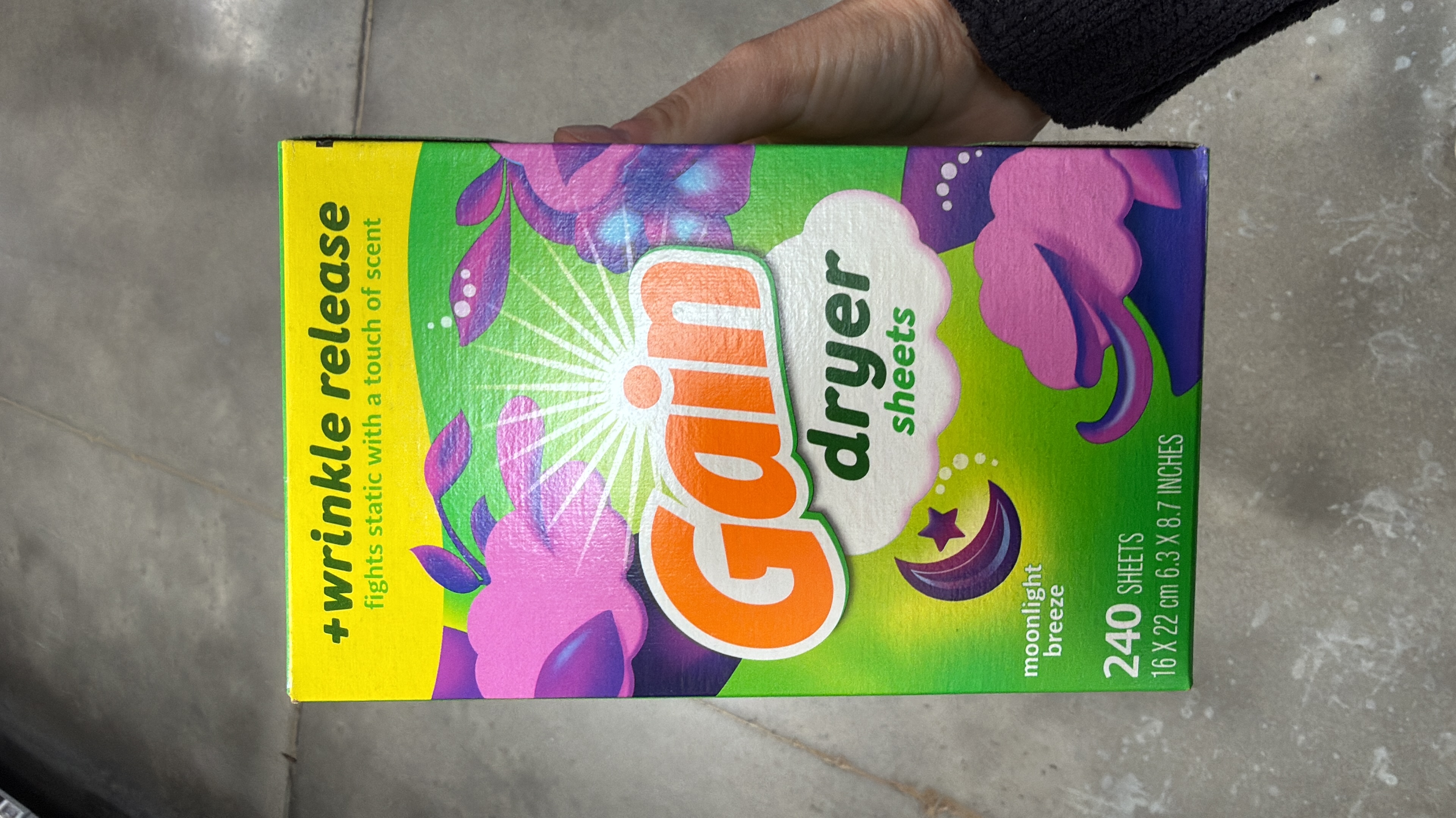 Gain Dryer Sheets, Moonlight Breeze Scent, 240 Count