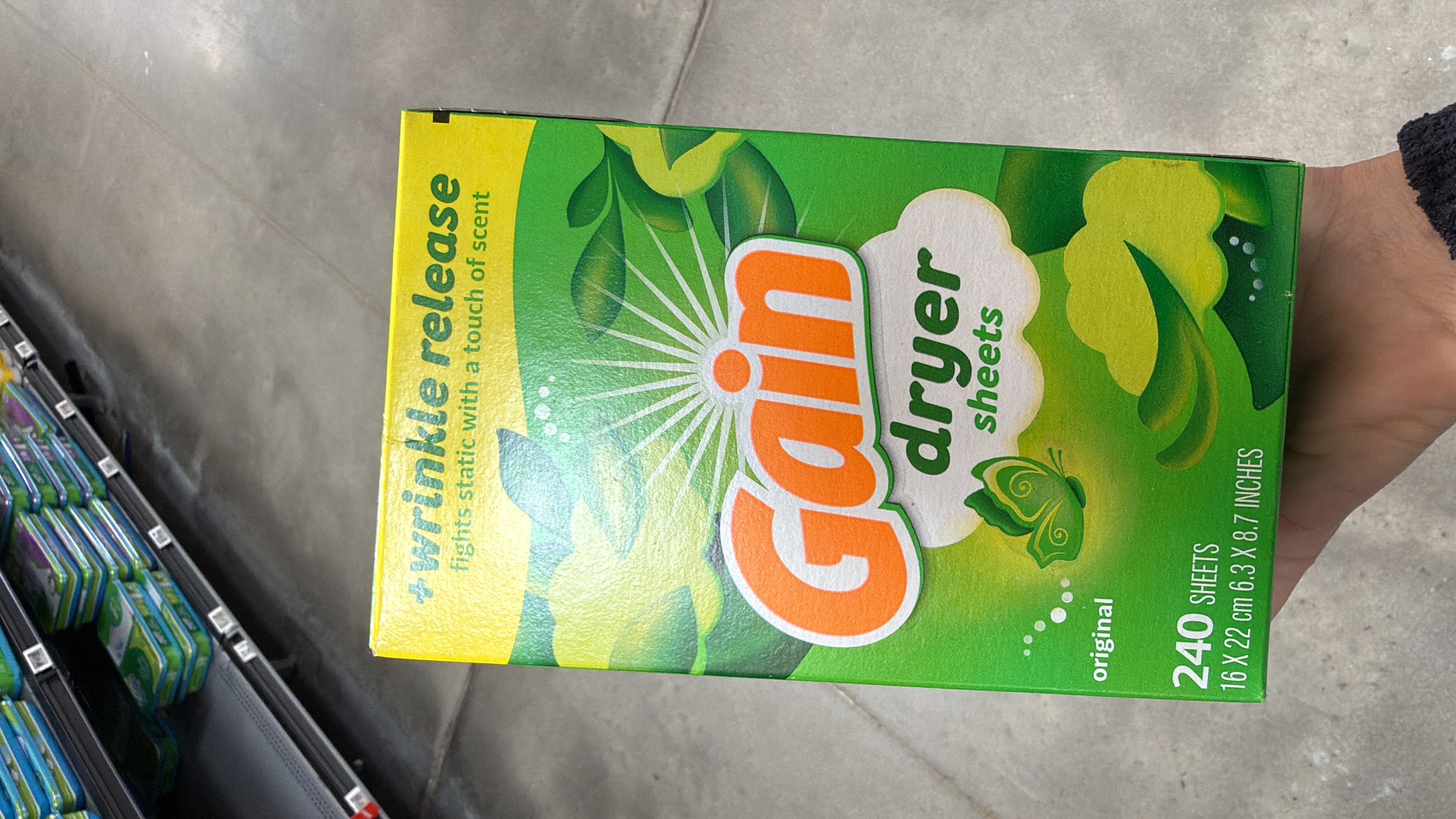 Gain Dryer Sheets, Original Scent, 240 Count