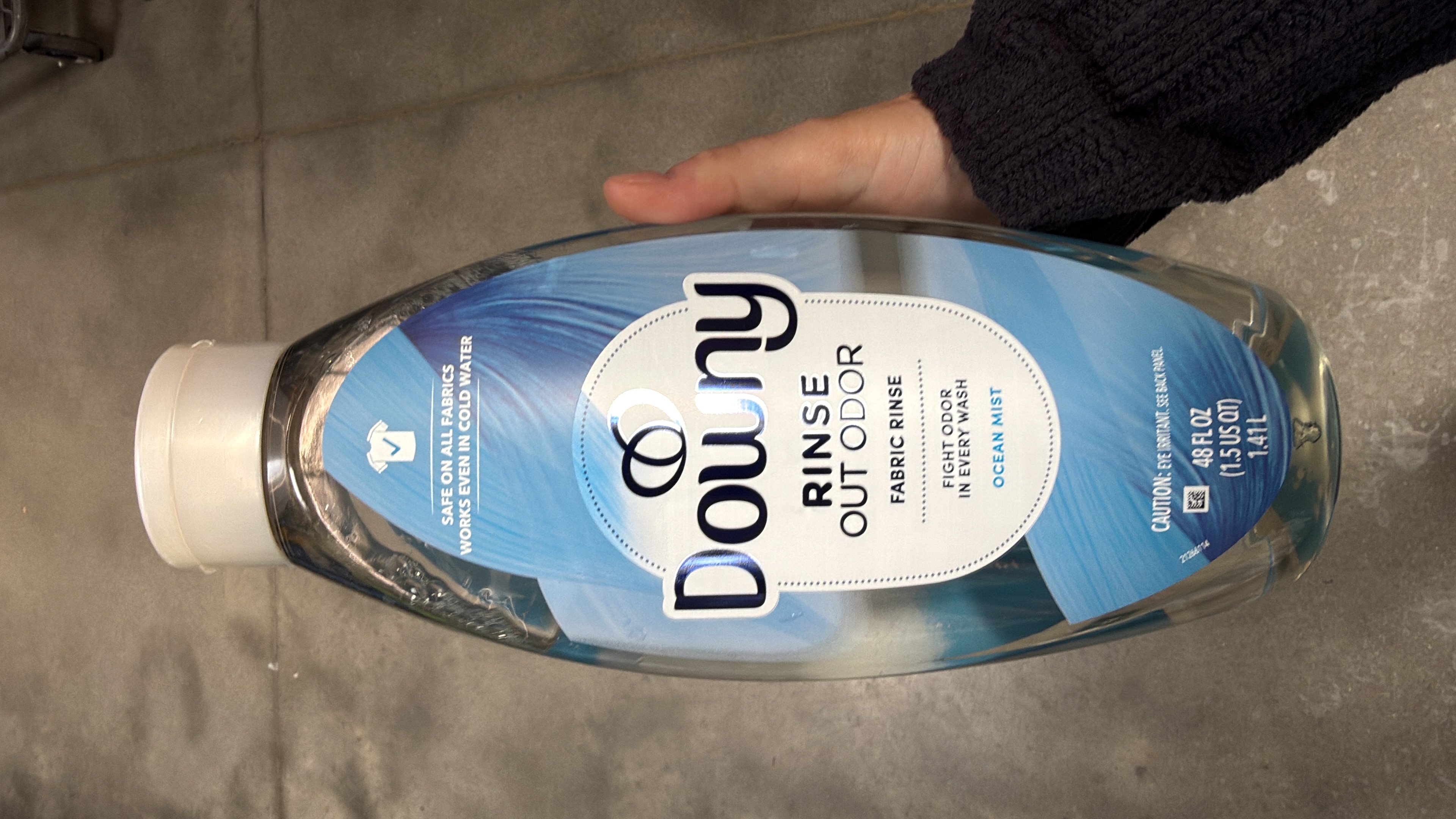 Downy Rinse Out Odor Laundry Rinse, Tackles Tough Odors and Refreshes, Ocean Mist Scent, 48 fl oz