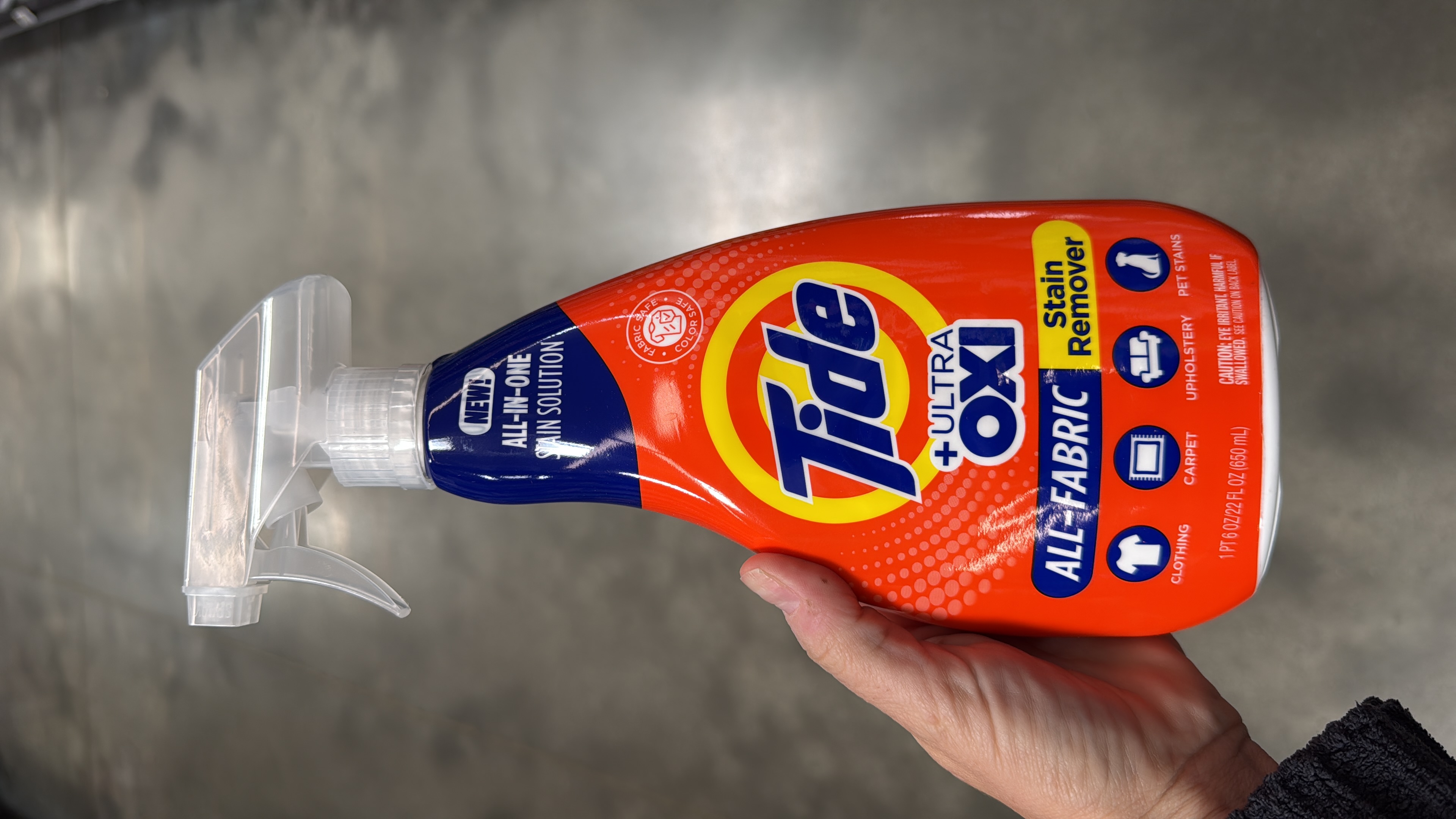 Tide +Ultra Oxi All-Fabric Laundry Stain Remover Spray, 22 fl oz