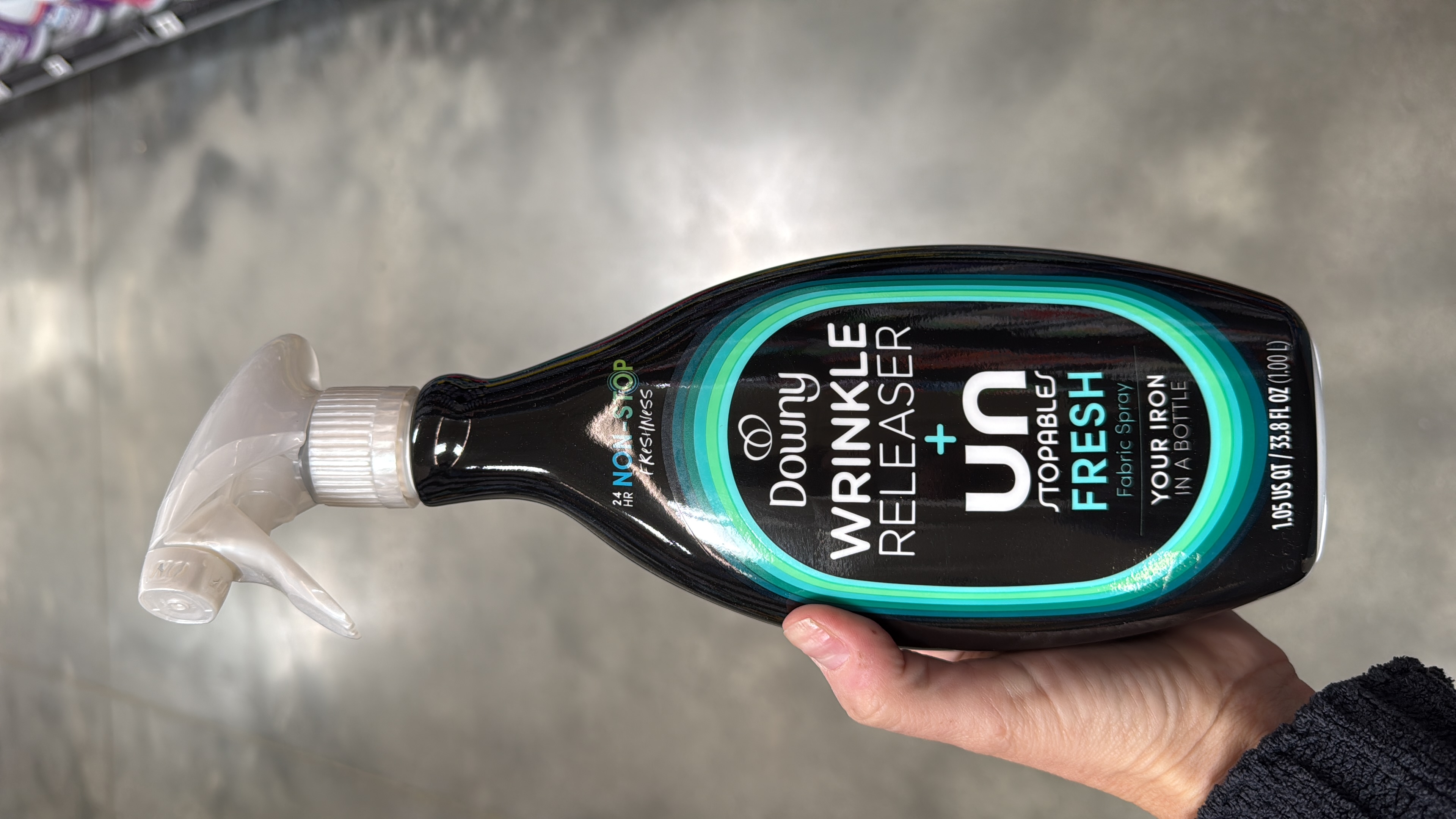 Downy Wrinkle Releaser and Refresher Fabric Spray, Unstopables Fresh Scent, 33.8 fl oz