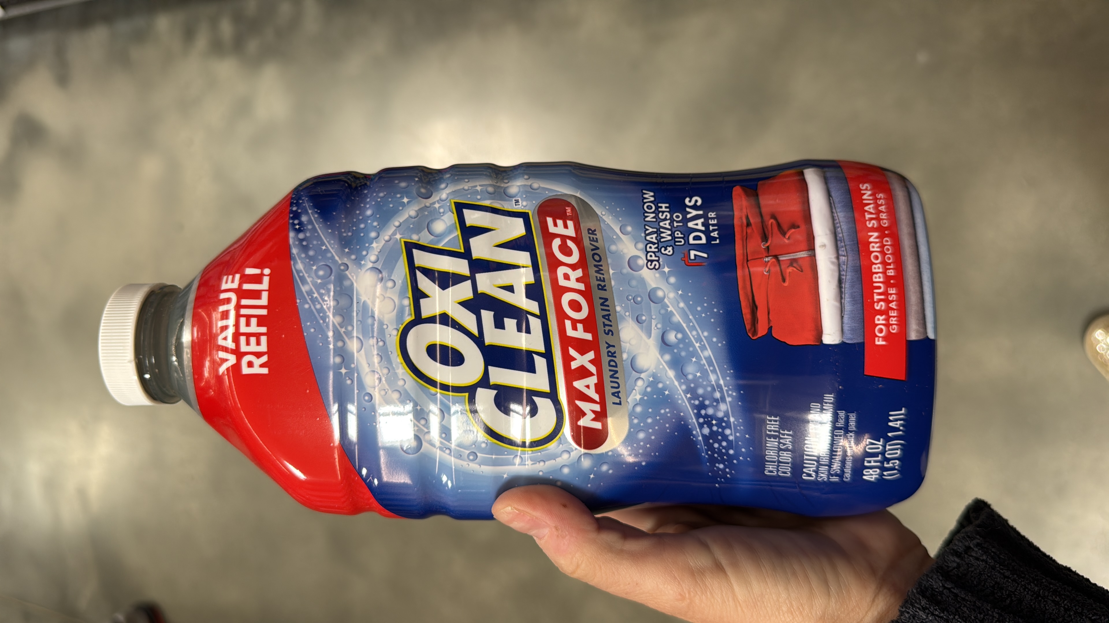 OxiClean Max Force Laundry Stain Remover Spray Refill, 48 fl oz​