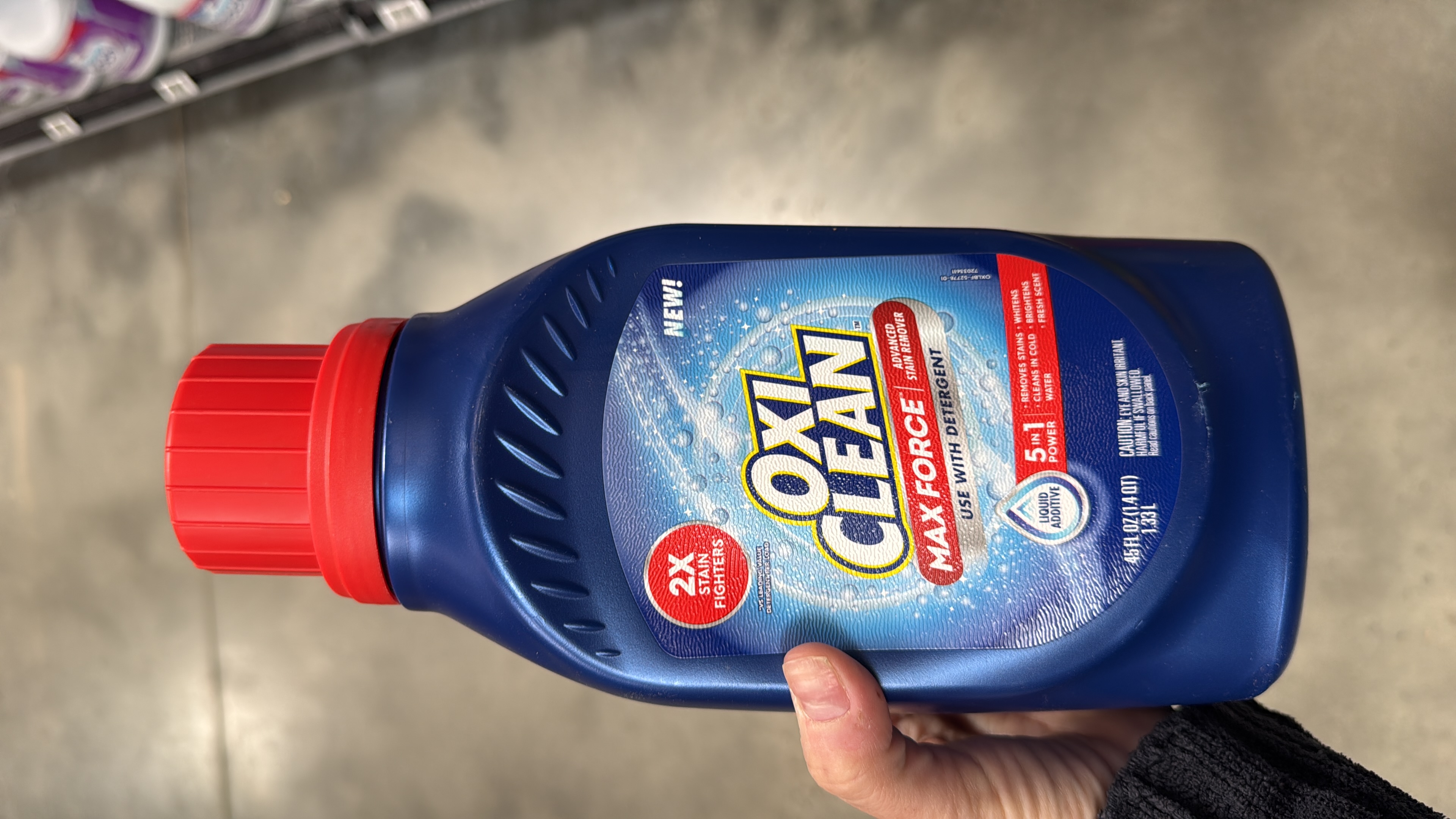 OxiClean Max Force Advanced Stain Remover Liquid, Gentle Color-Safe Stain Treater, 45 fl oz