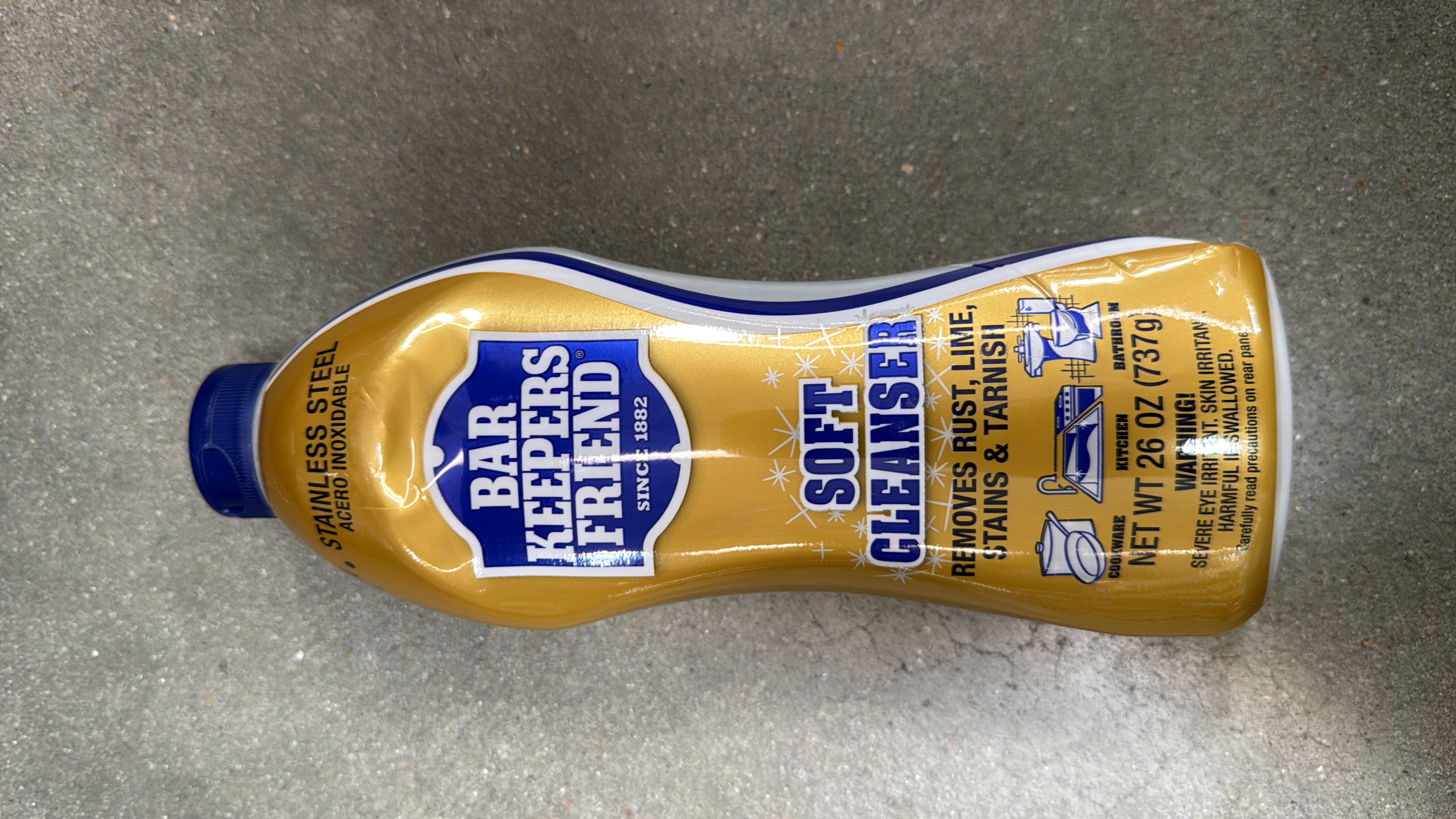 Bar Keepers Friend Soft Cleanser, 26 oz Squeeze Bottle, Citrus