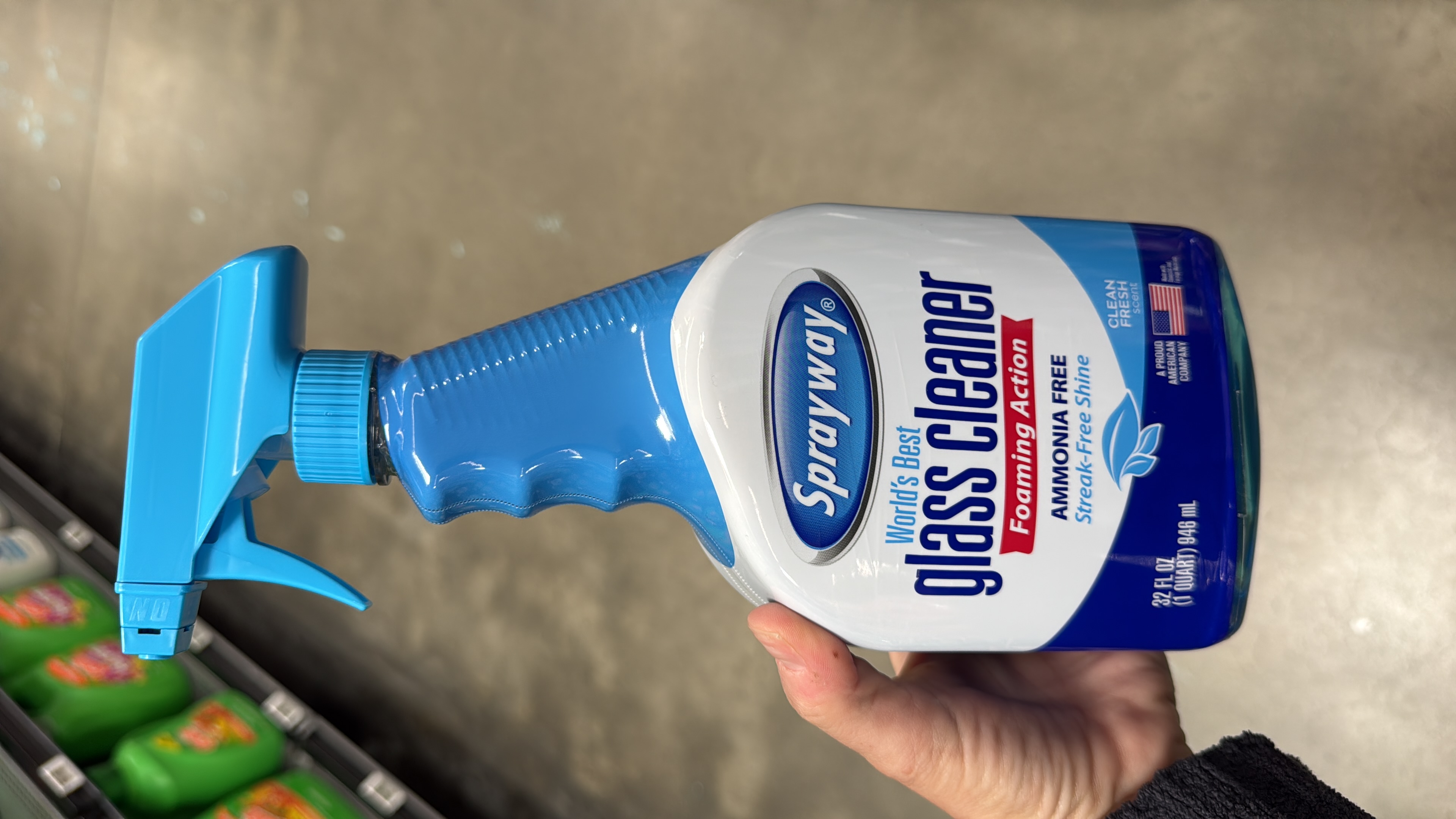 Sprayway 32oz Liquid Glass Cleaner Streak-Free Shine, Ammonia-Free, Fresh Scent