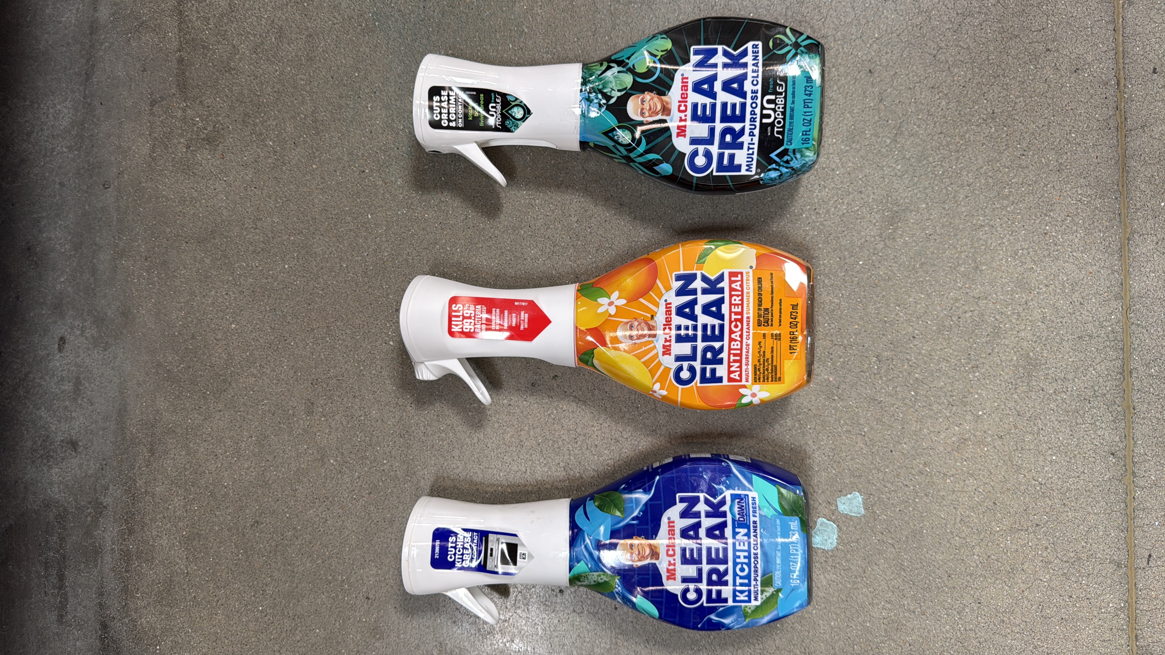 Mr. Clean Clean Freak All Purpose Cleaner Spray, Multi-Surface Cleaning, Anti-Bacterial, CITRUS, 16 fl oz