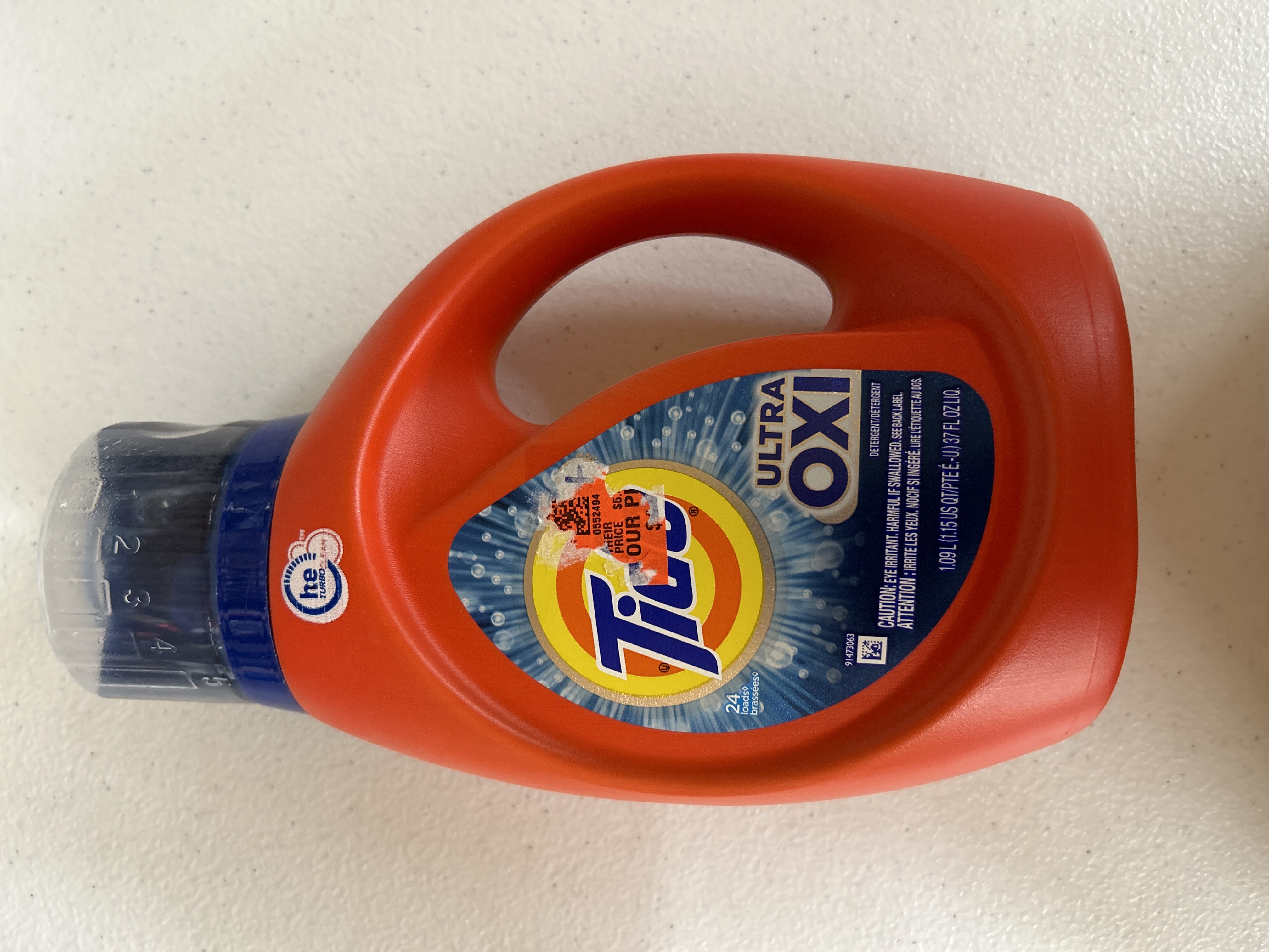 Tide ultra oxi laundry detergent 24 loads 37oz