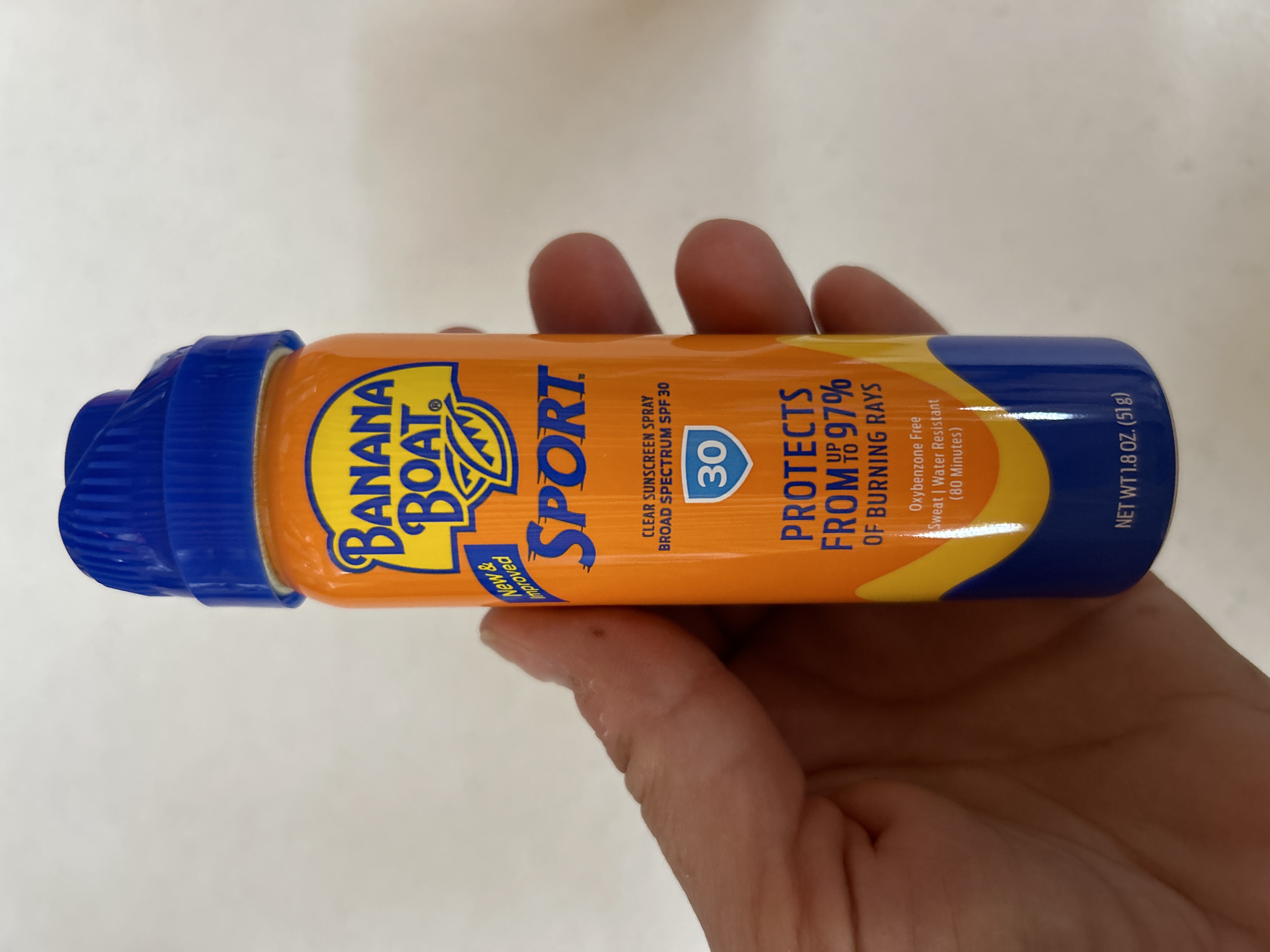 Banana boat sport sunscreen spray travel size spf 30, 51g