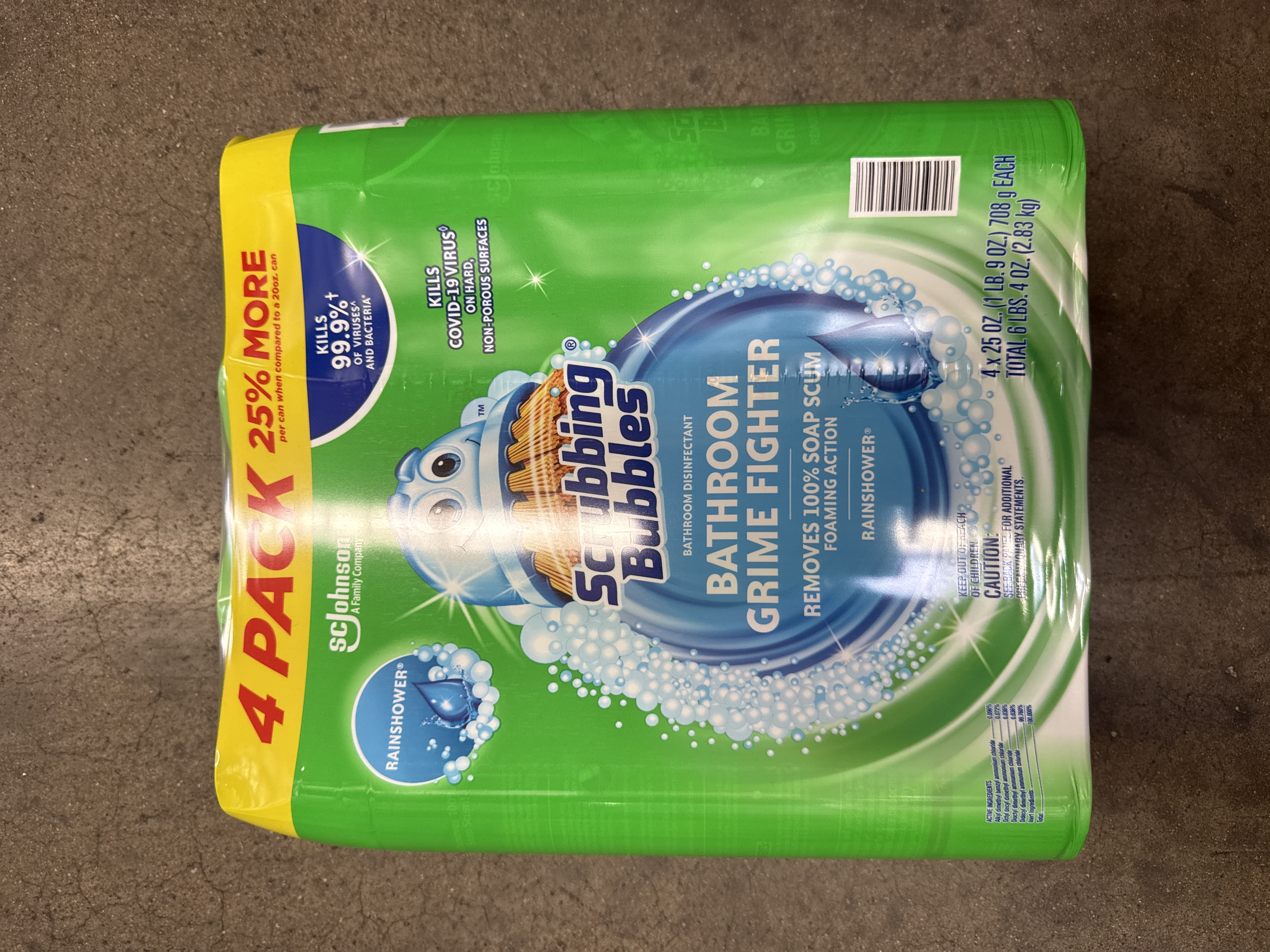 Scrubbing bubbles bathroom grime fighter spray four pack 25oz each