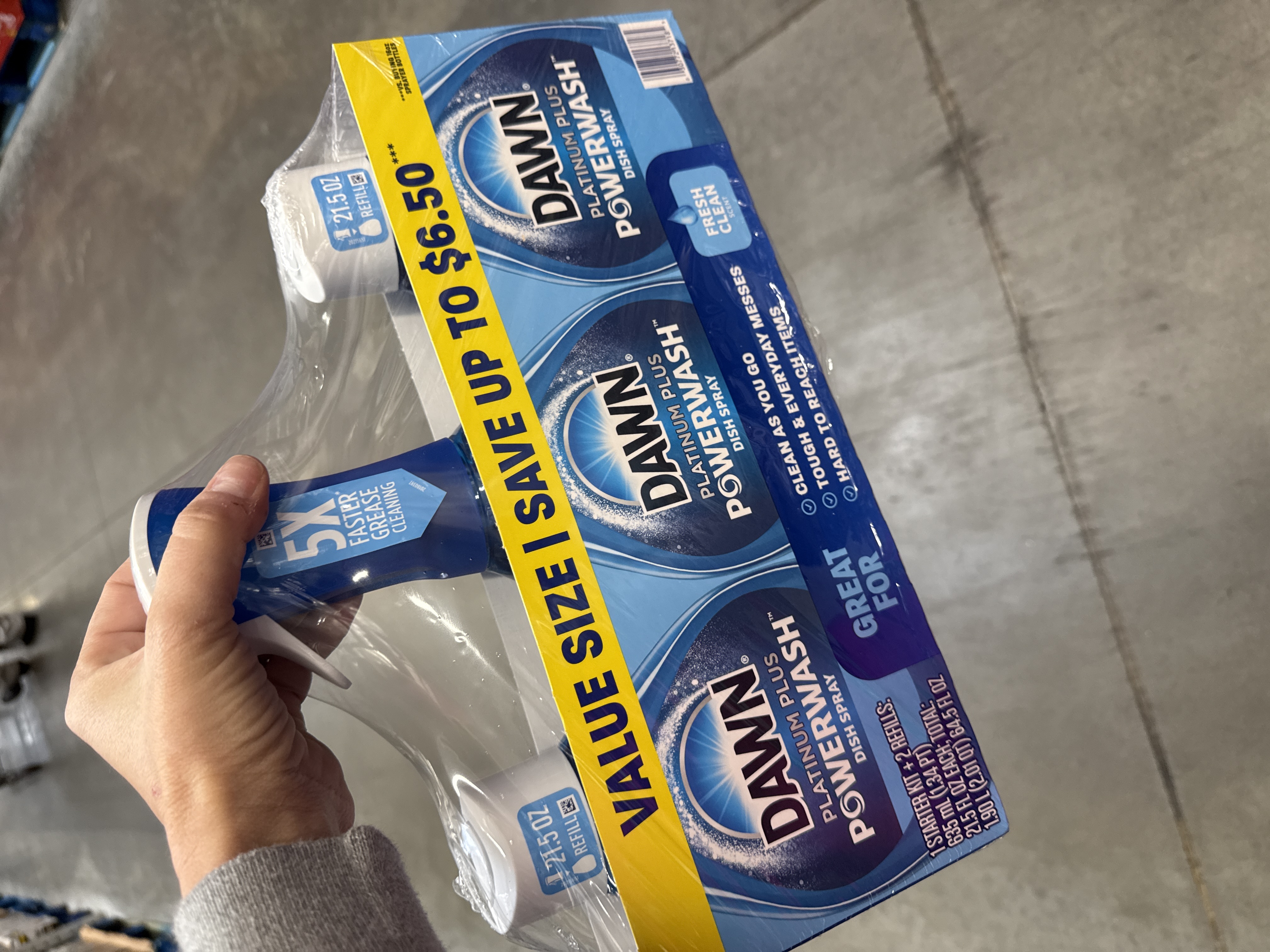 Dawn powerwash platinum plus dish spray starter kit 1 spray and 2 refils 