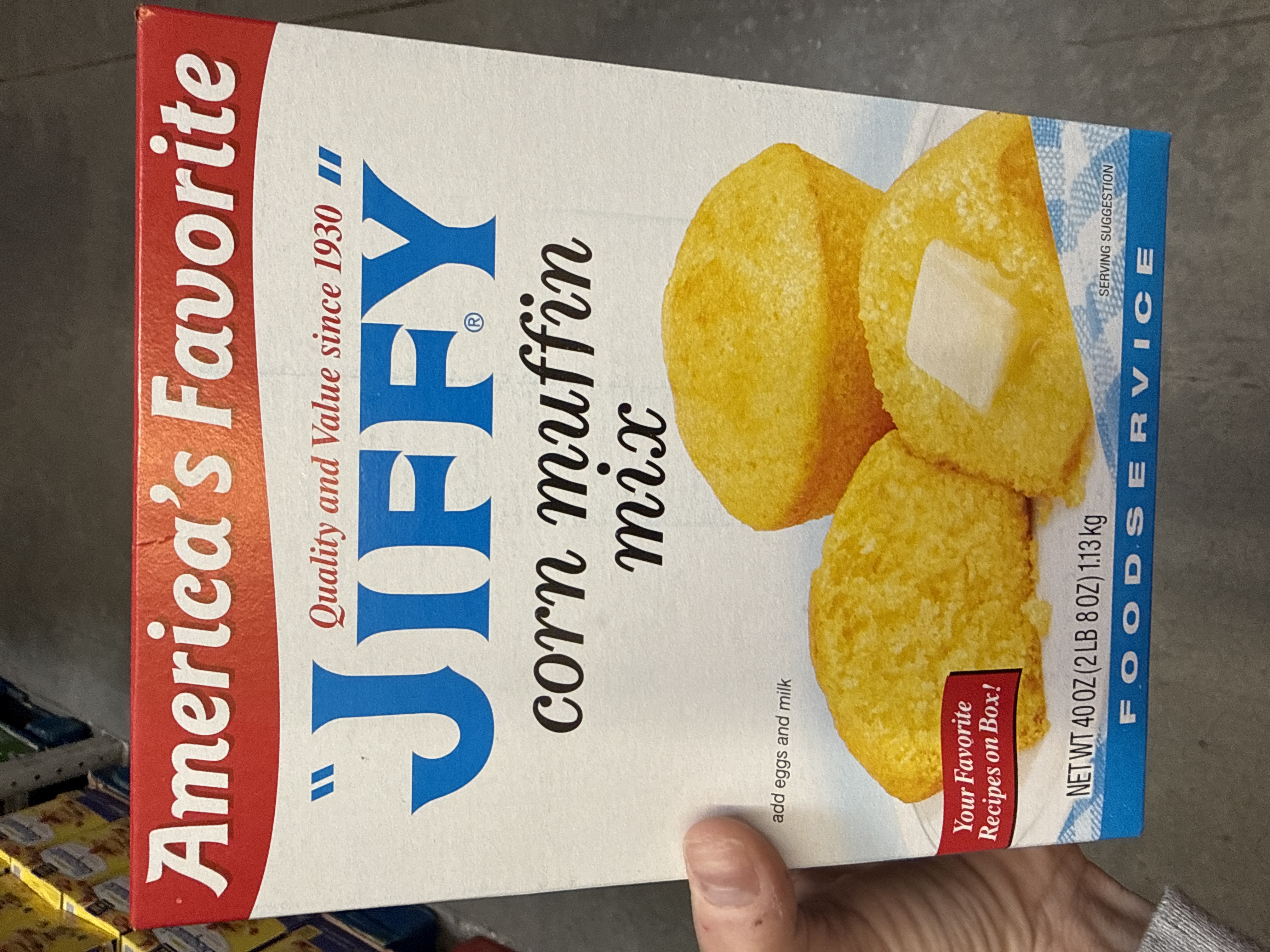 Jiffy corn muffin mix 40oz