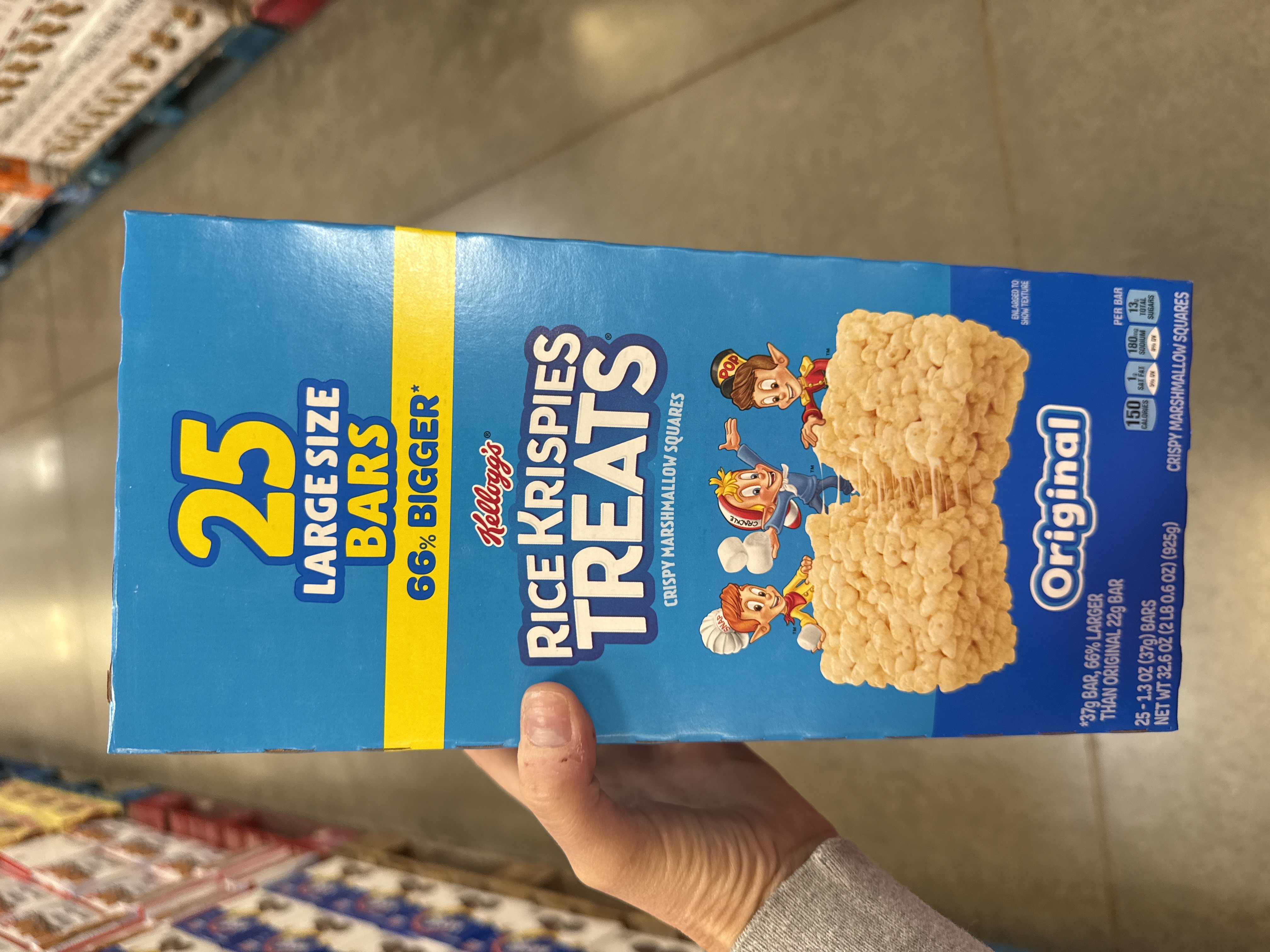 Kellogg’s rice crispy treats 25 large size bars 925g