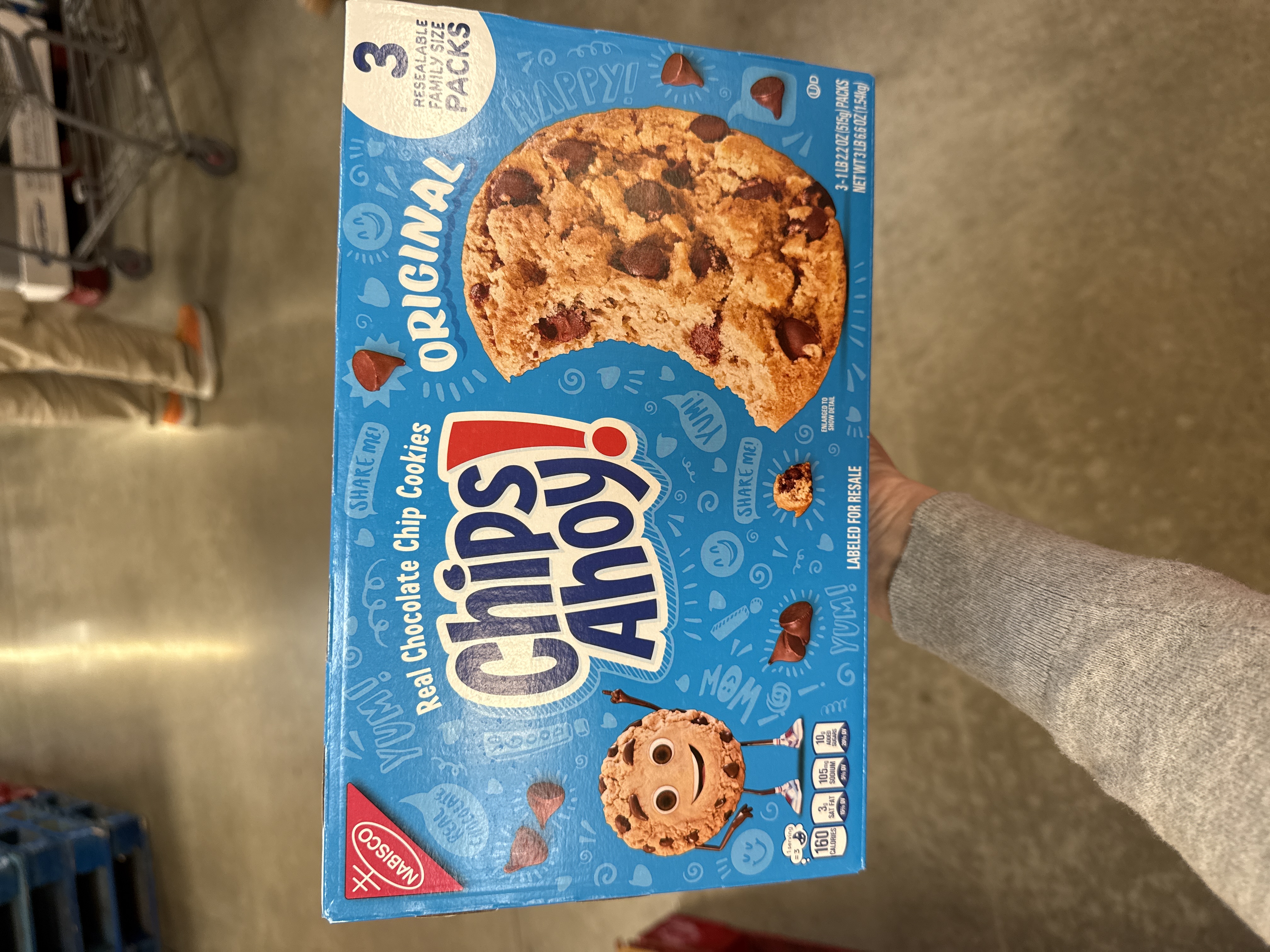 Chips ahoy chocolate chip coolies 3 count 18.2oz